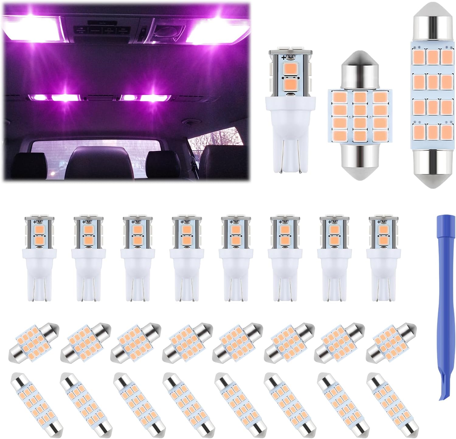 iFunyLED 24 Piezas de Bombillas LED de Luz de Cúpula para Interior...