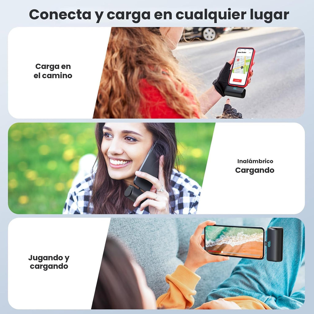 [Paquete de 2] Mini cargador portátil para iPhone 17\/16\/15, carga...