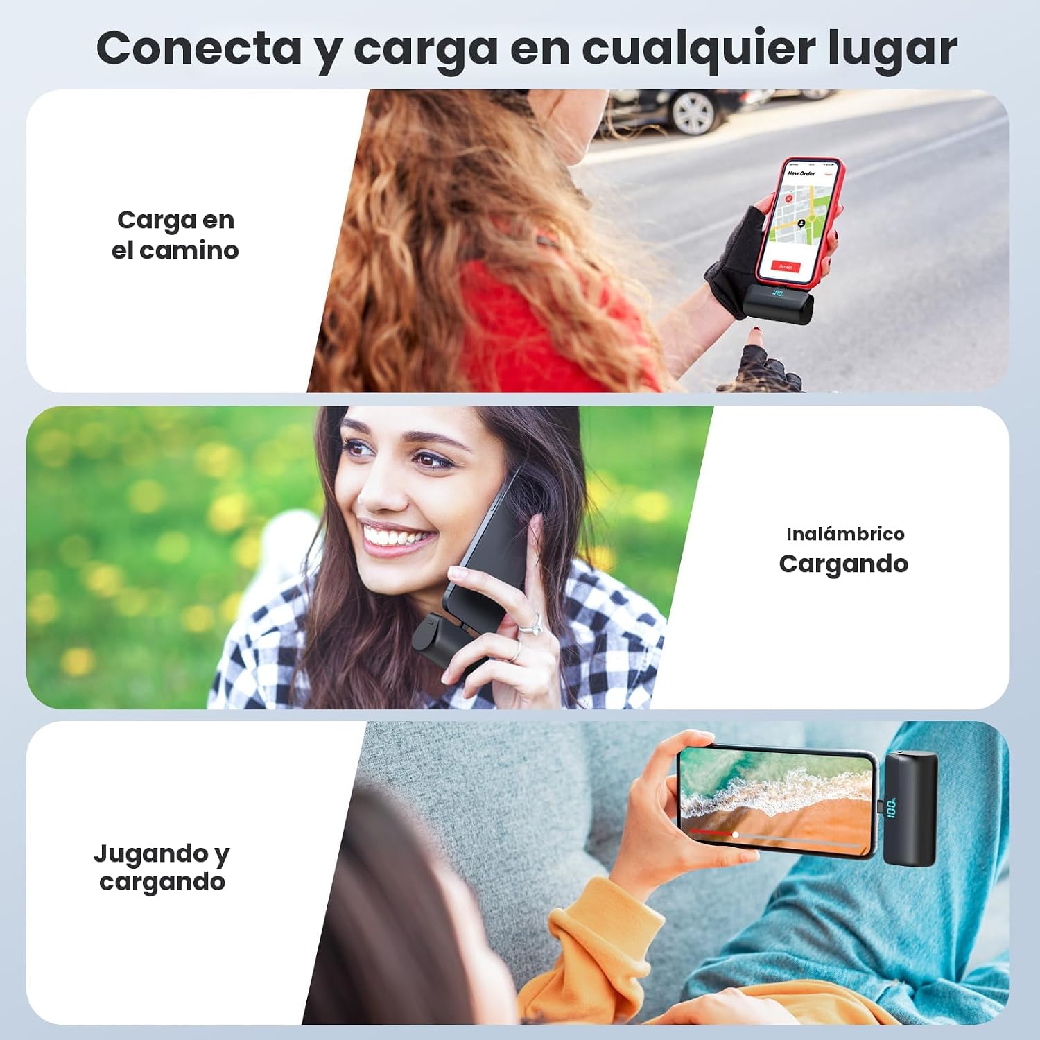[Paquete de 2] Mini cargador portátil para iPhone 17\/16\/15, carga...