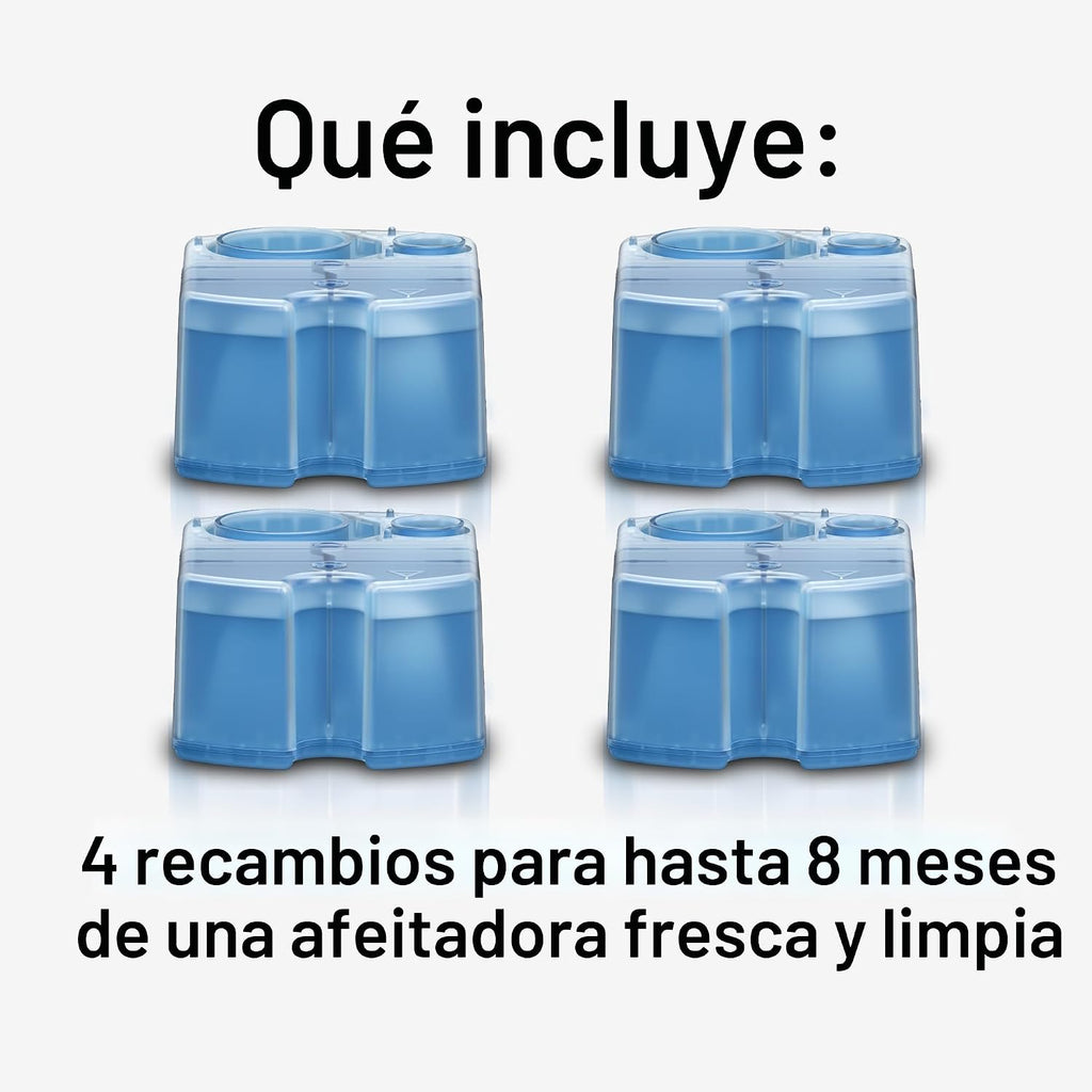 Braun - Cartuchos de recambio CCR, 4 unidades, cartuchos Clean & Renew