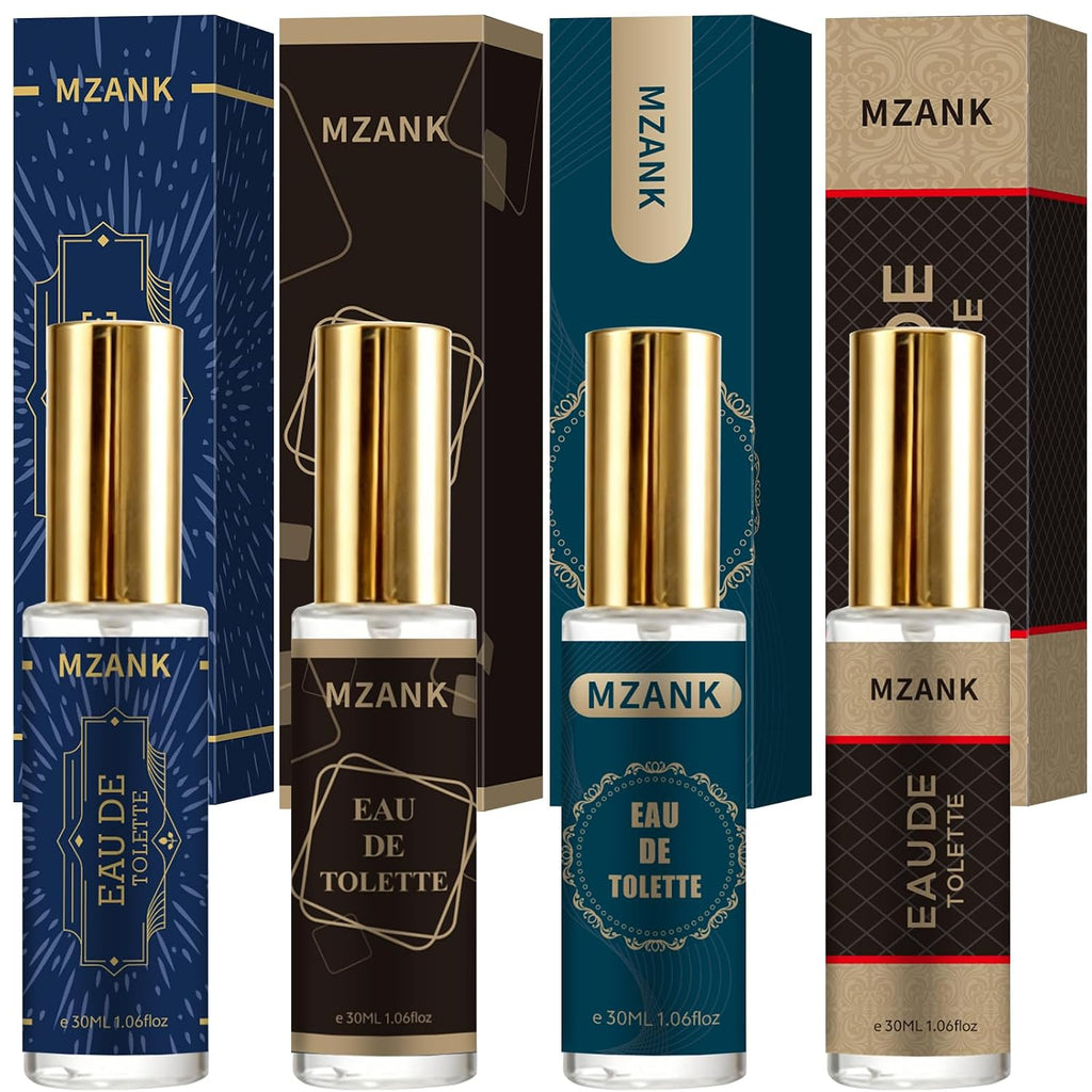 MZANK Paquete de 4 Colonia para Hombre (4x30ml), Perfume para Él, R...