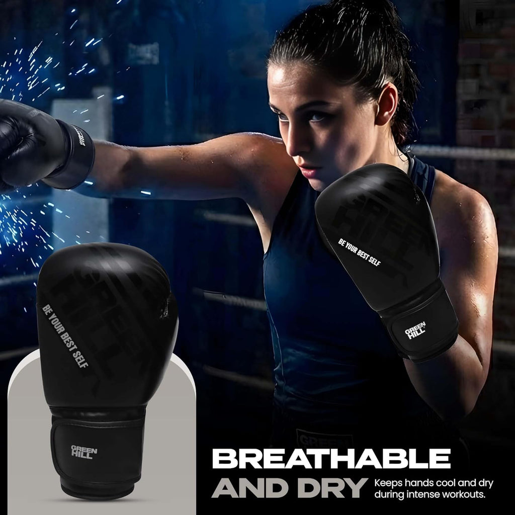 Juego de guantes de boxeo Green Hill para hombres y mujeres \u2013...