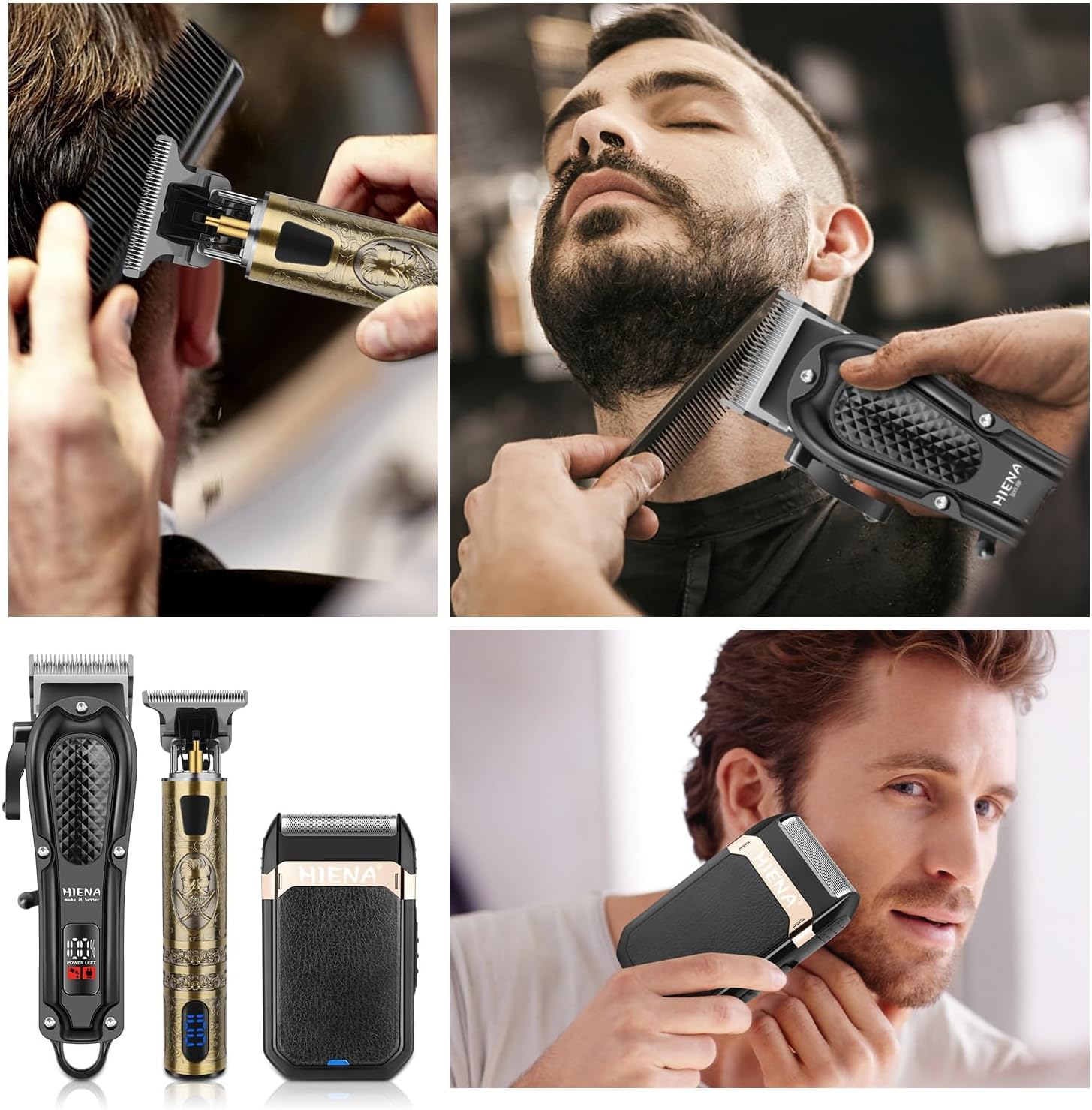 HIENA PRO Cortadora de pelo profesional para hombres, cortadora de...