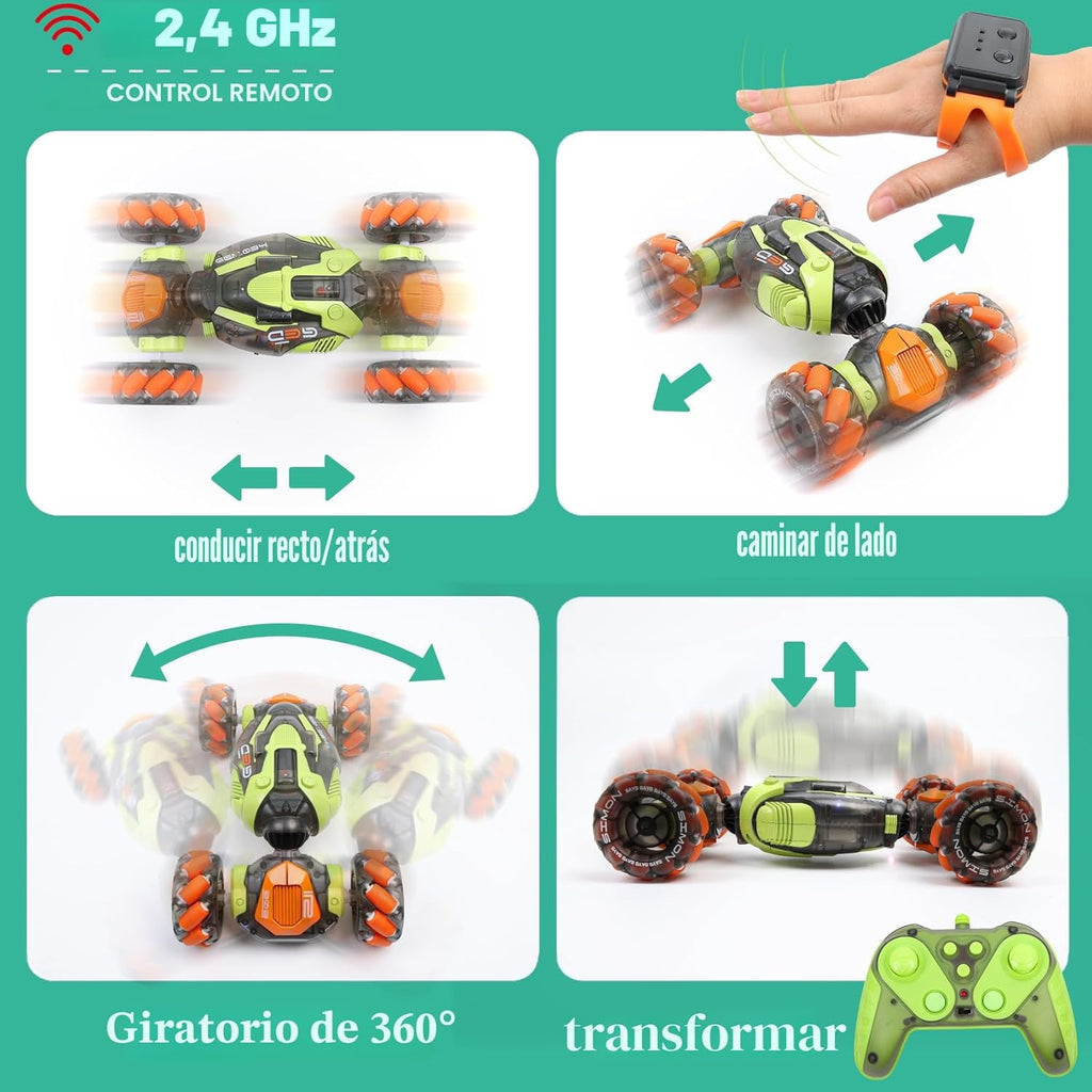 FUNiOi Coche de acrobacias RC con detección de gestos \u2013 Juguet...