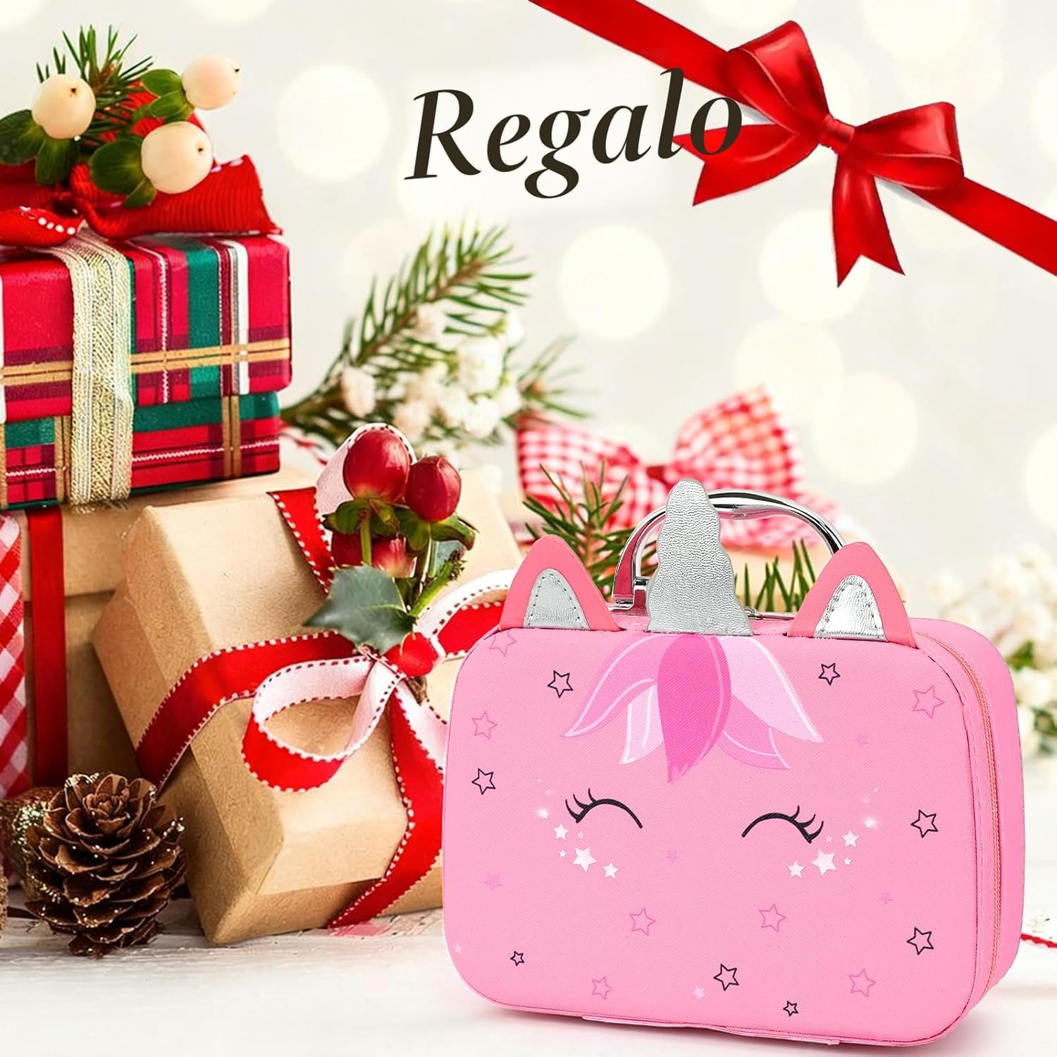 Heaning Juguetes de maquillaje lavable para niñas - Kit de maquilla...