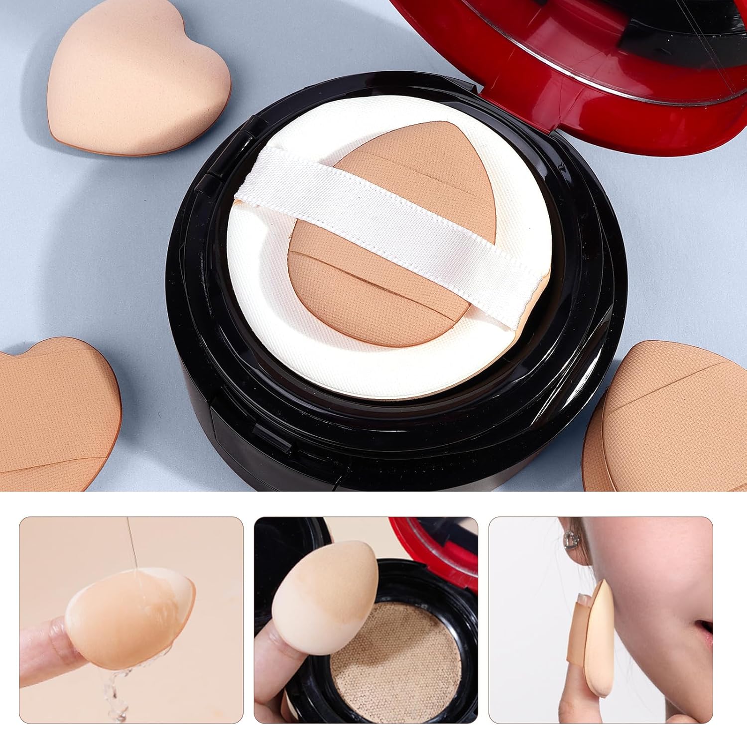 MAANGE Juego de 51 brochas de maquillaje, juego de herramientas de...