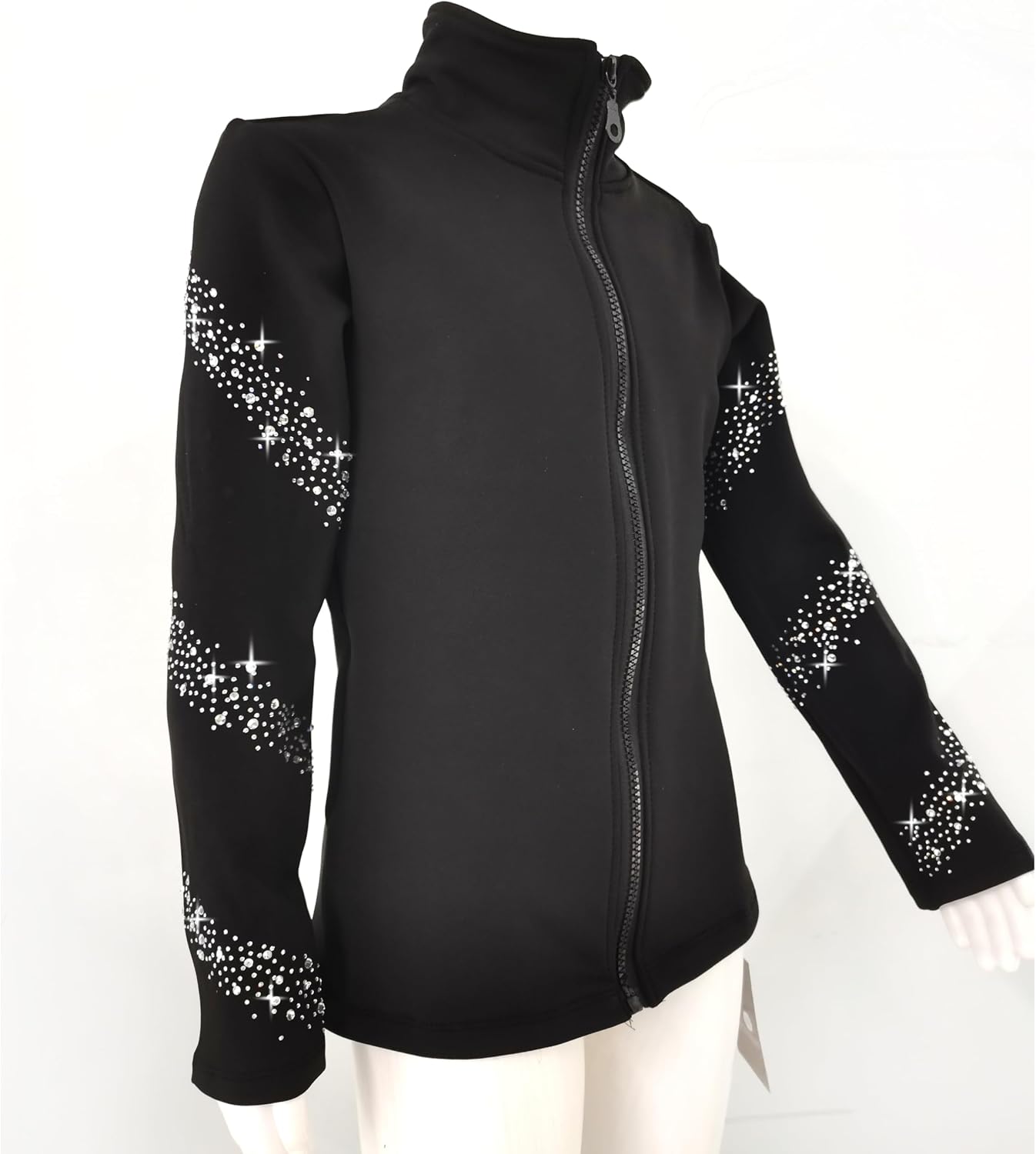 JoyCan Chaqueta de entrenamiento de patinaje artístico de hielo neg...