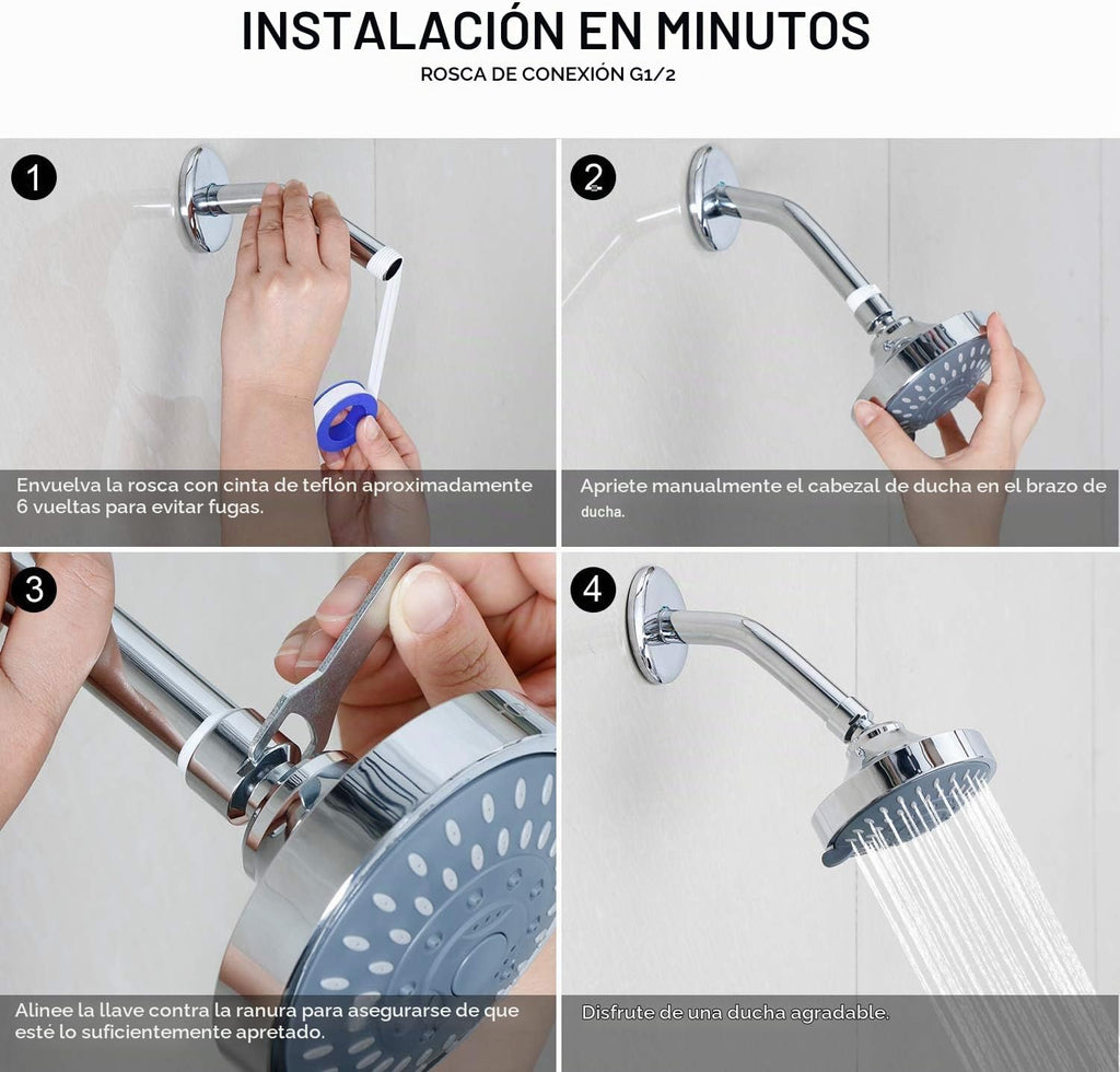 HOPOPRO - Regadera de alta presión con 5 modos, recomendado por The...