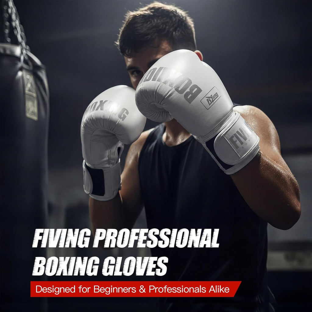FIVING Guantes de boxeo con envolturas de mano para hombres y mujer...