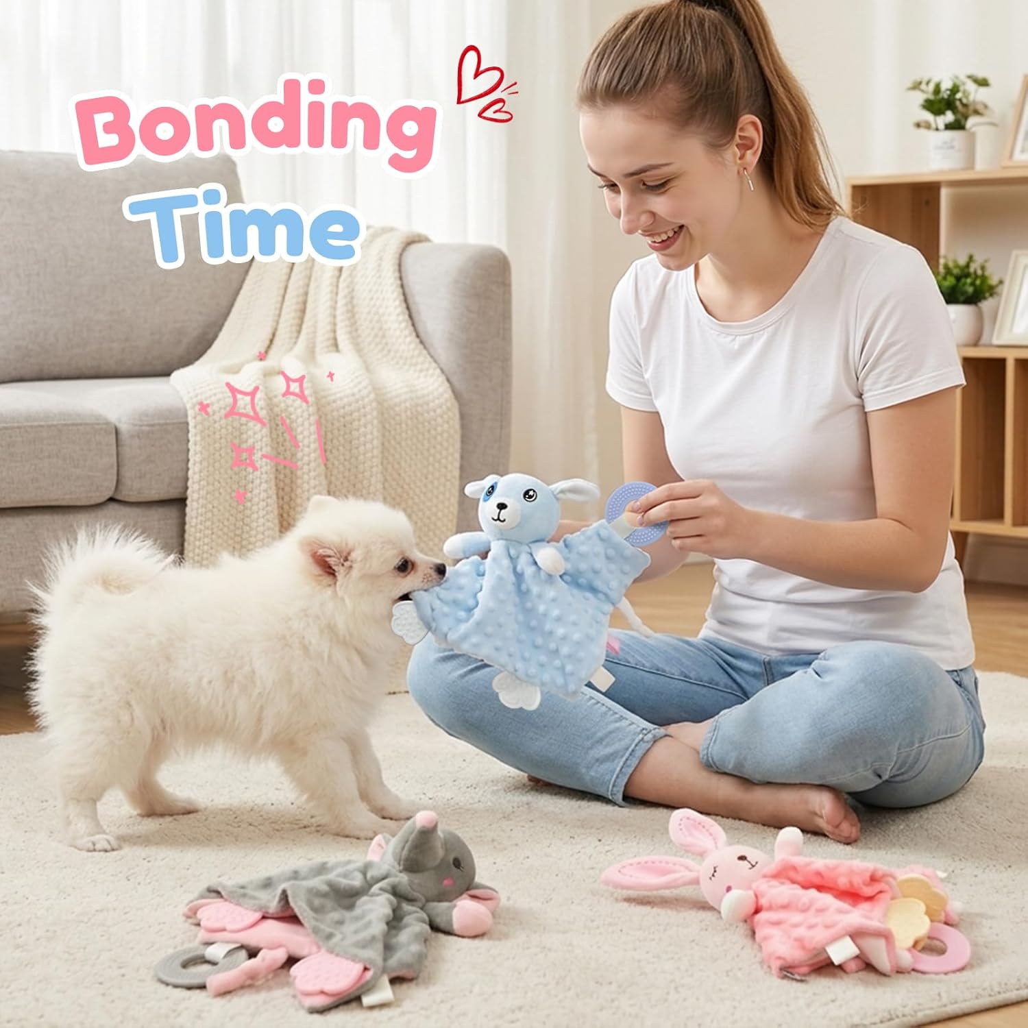 BluPup Juguetes para perros pequeños masticadores suaves – Paquete...