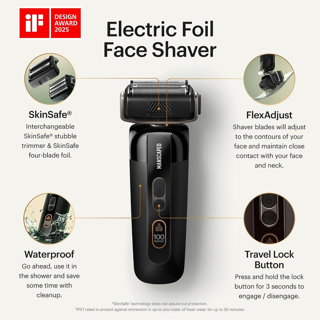 MANSCAPED® The Chairman™ PRO - Afeitadora facial eléctrica para hom...