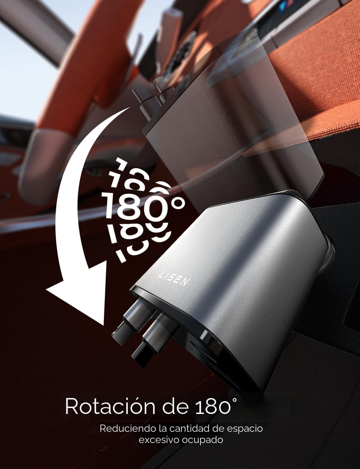LISEN Cargador retráctil para automóvil, edición de caja de regalo,...