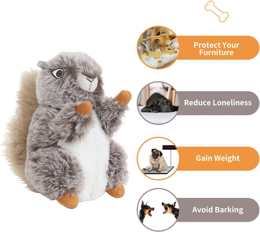 DODODOLA Juguetes para Perros de Peluche Ardilla Animales de Peluch...
