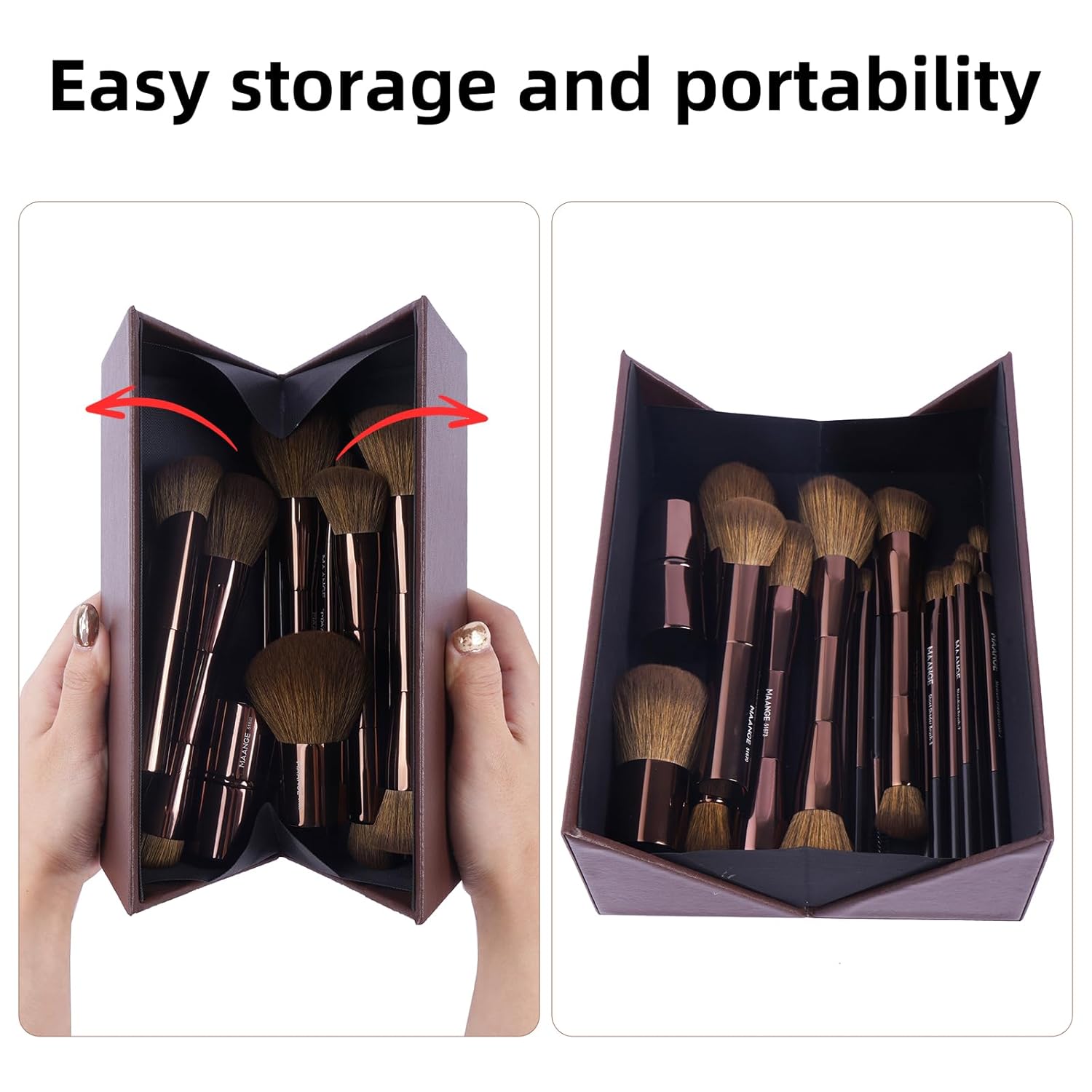 MAANGE 20 piezas de brochas de maquillaje con caja de regalo, broch...