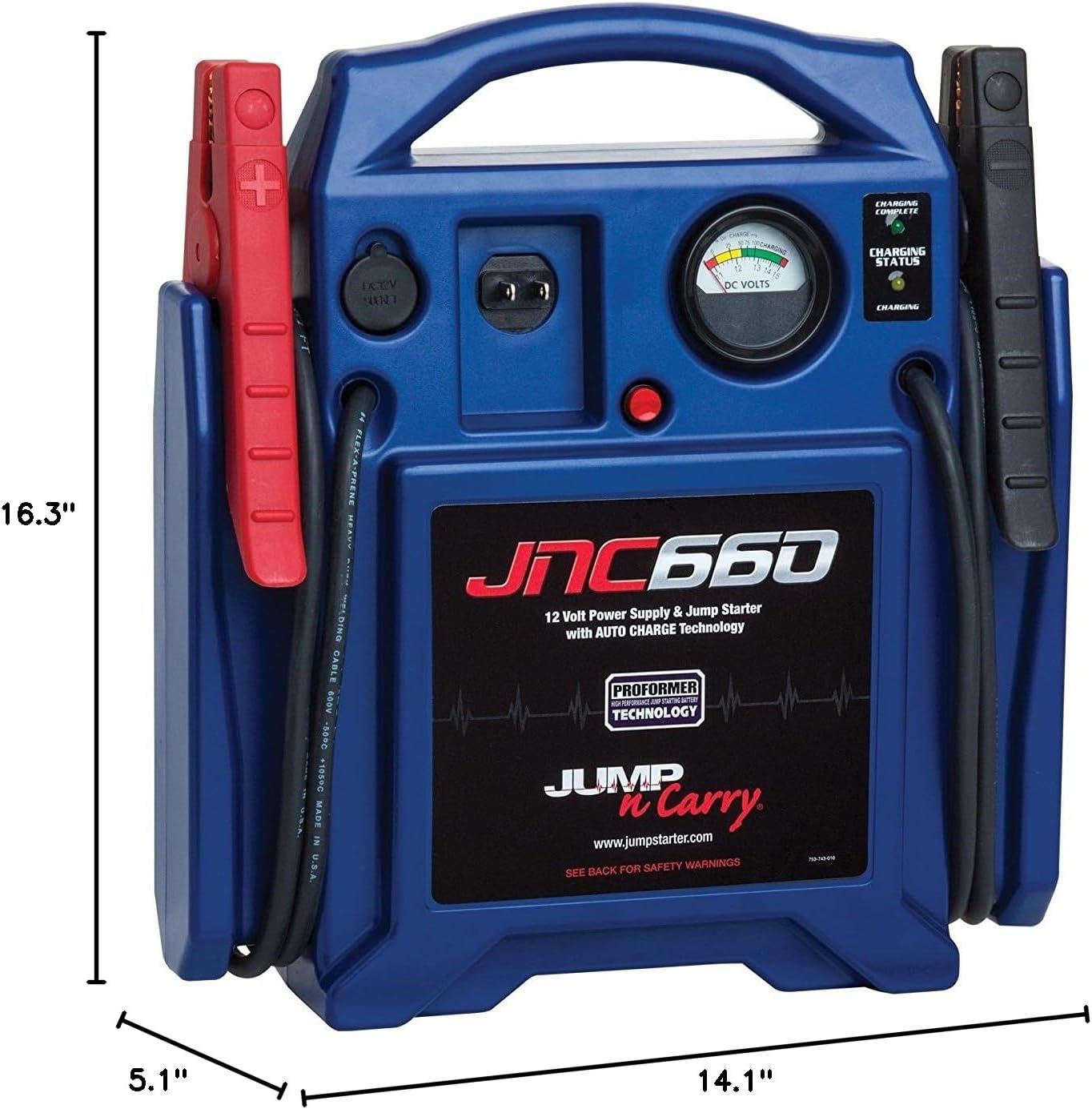 Clore Automotive Jump-N-Carry JNC660 Arrancador de Salto de 1700 Am...