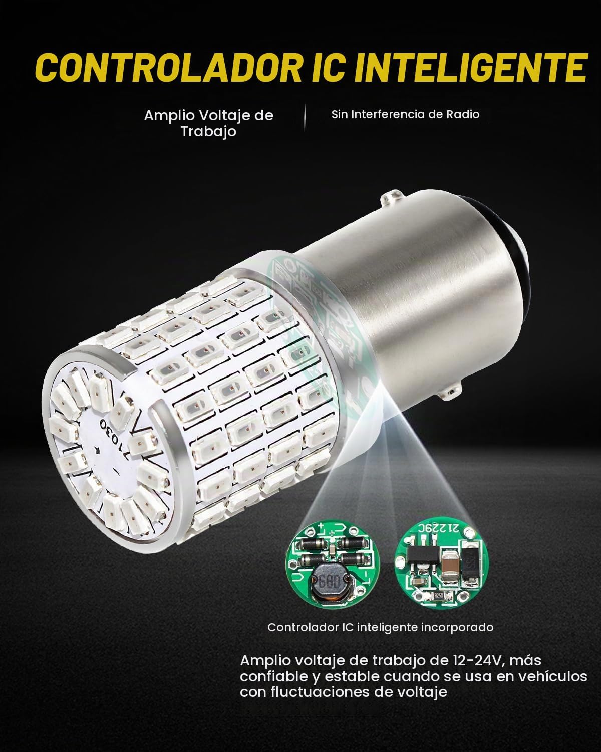 PHINLION 1157 Bombillas LED Rojas, Super Brillantes P28\/8W 2057 23...