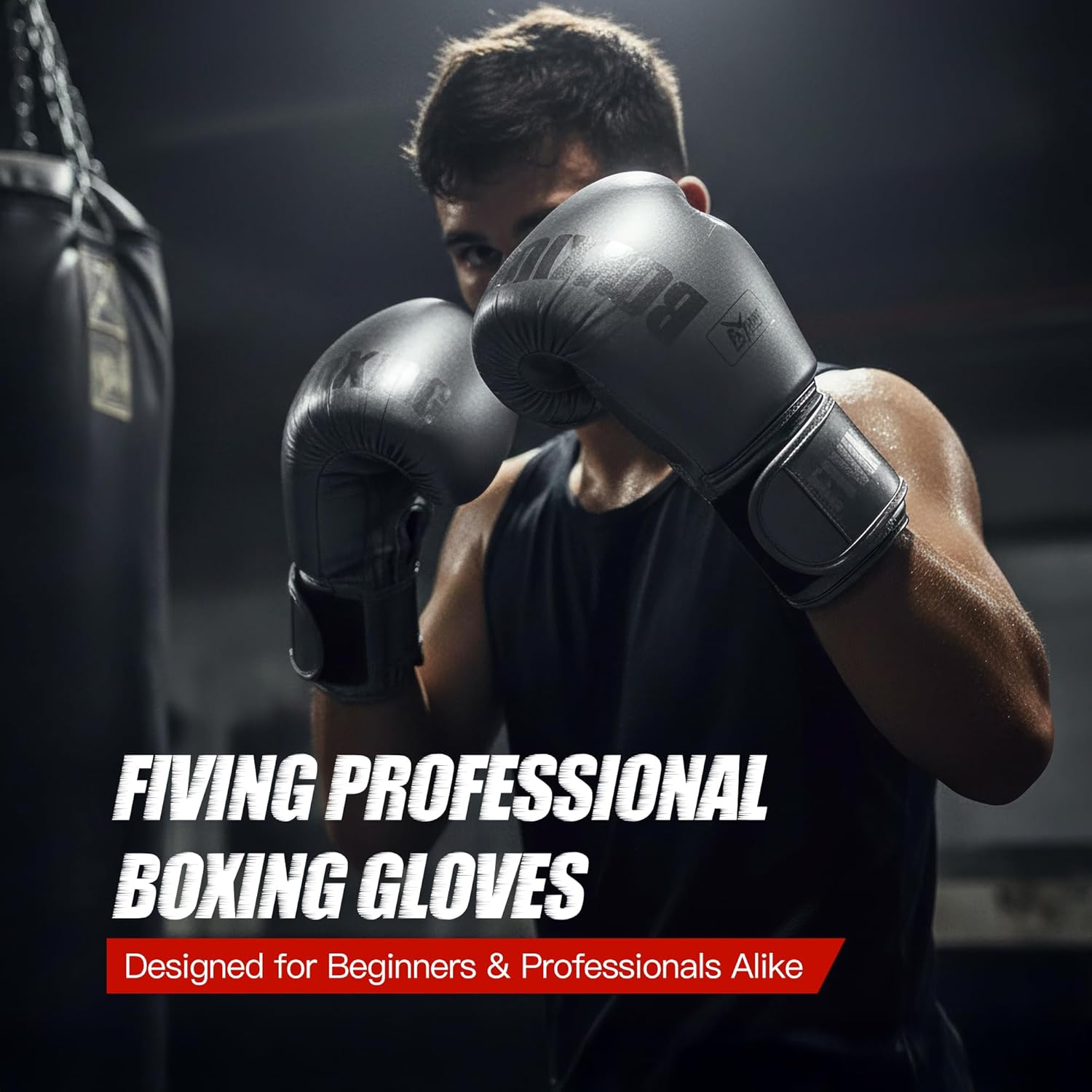 FIVING Guantes de boxeo con envolturas de mano para hombres y mujer...