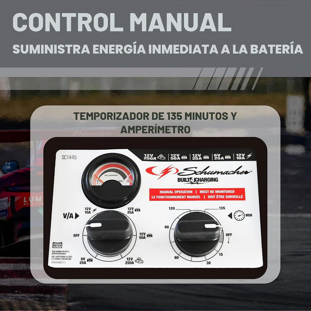 Schumacher Electric Arrancador\/cargador de batería de coche con ru...