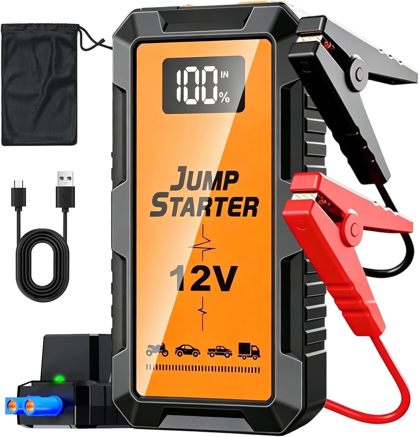 Jump Starter 3000A - Arrancador de batería portátil para todo tipo...
