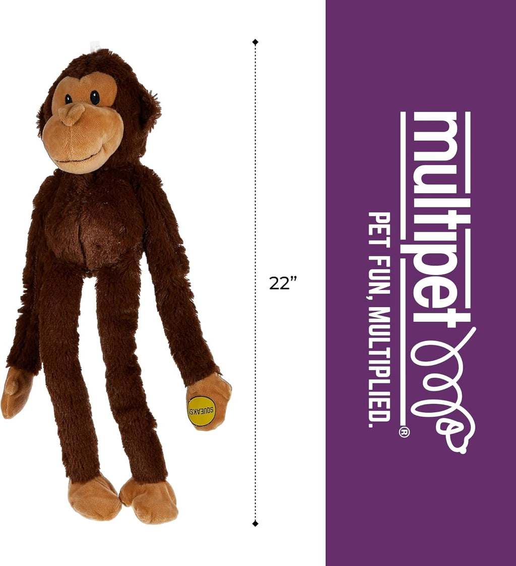 Multipet Swingin' Safari Monkey Juguete de Felpa para Perros -...