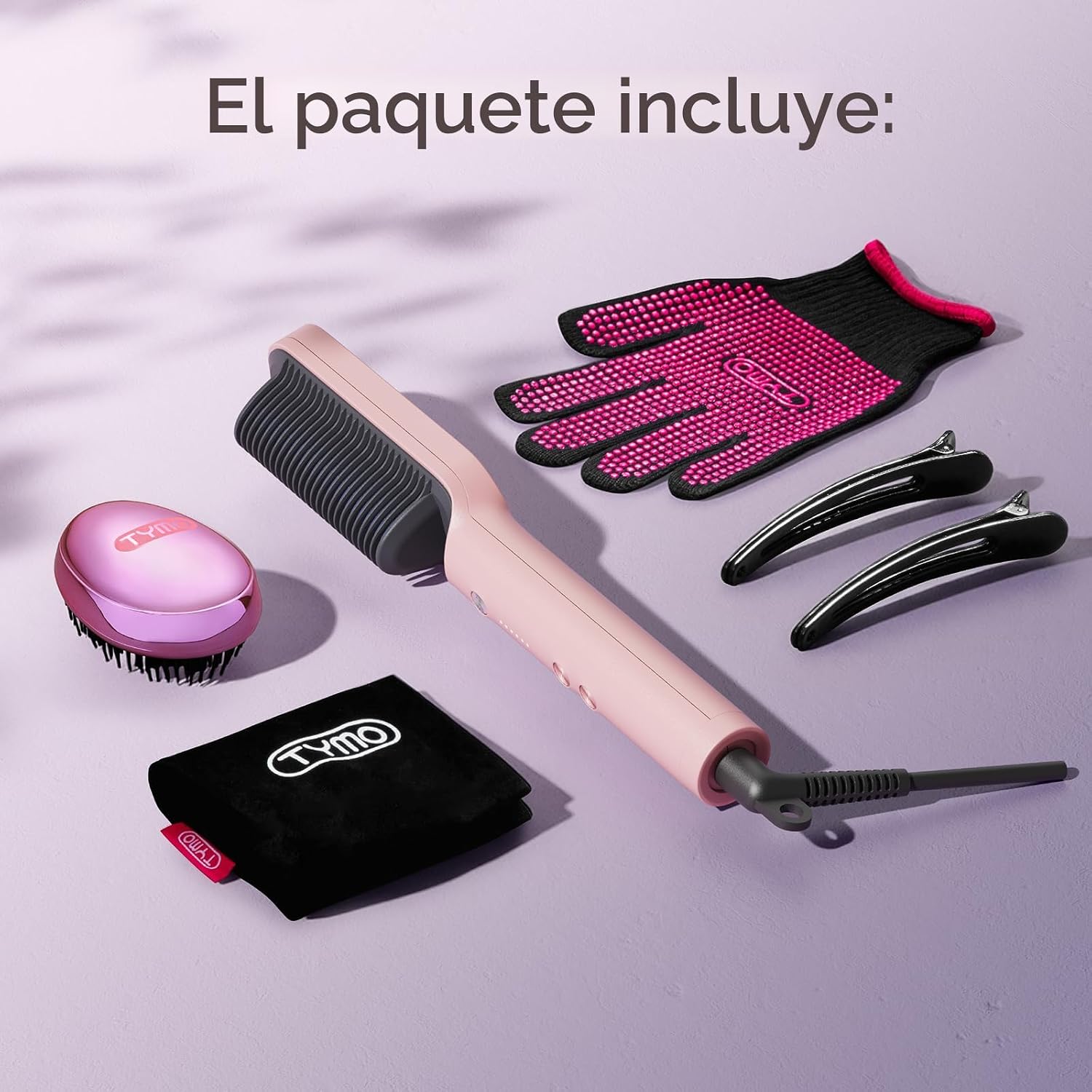 TYMO Ring - Cepillo alisador de cabello con peine integrado, calent...