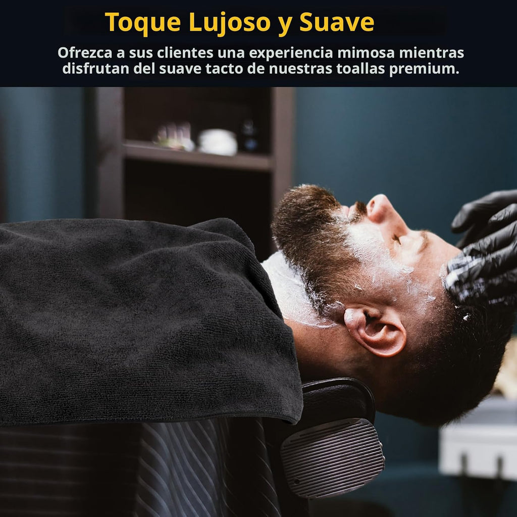 UNIMADE Toallas de salón 24 unidades, toallas de barbero de microfi...