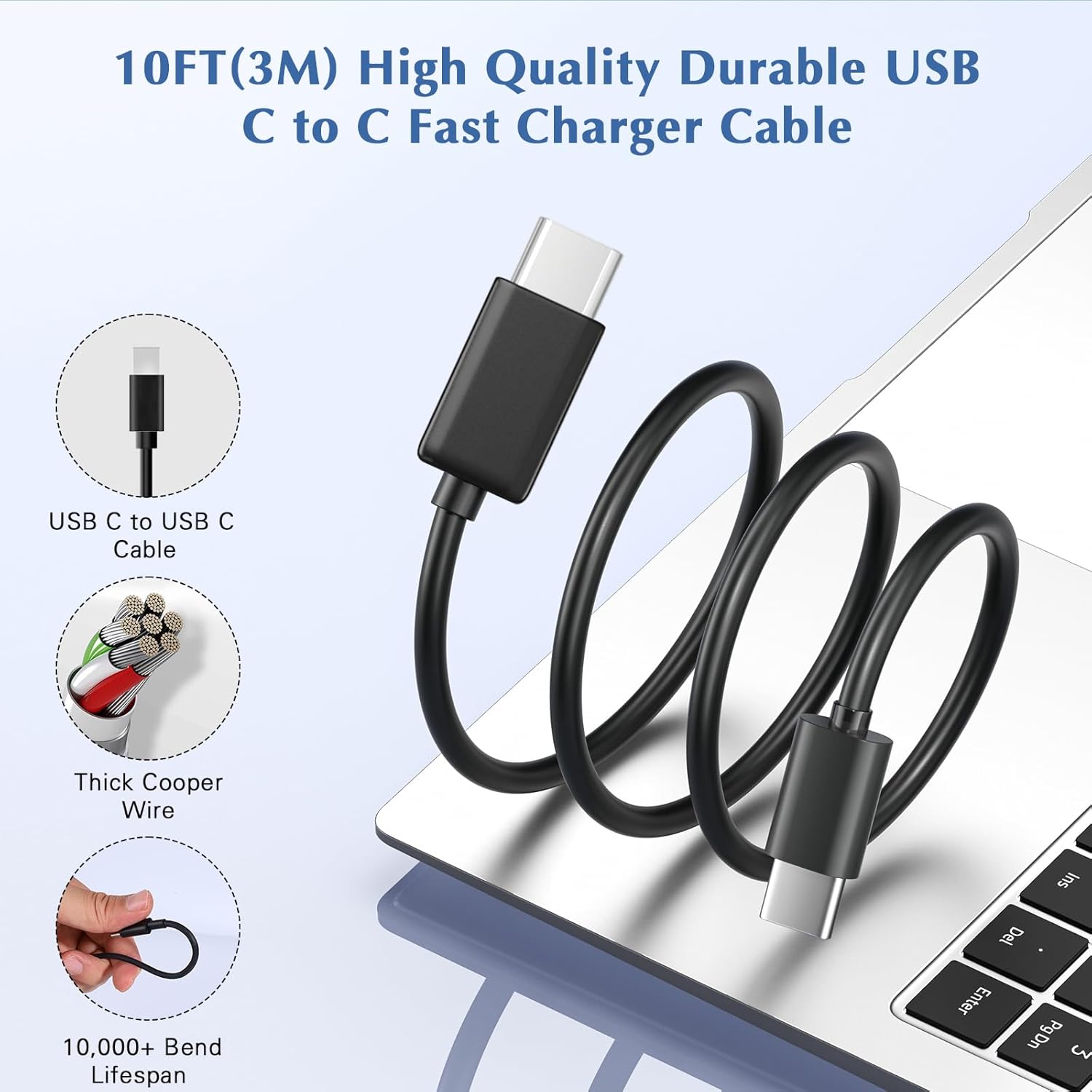Cargador USB C rápido para Samsung, cargador Samsung de 45 W, bloqu...