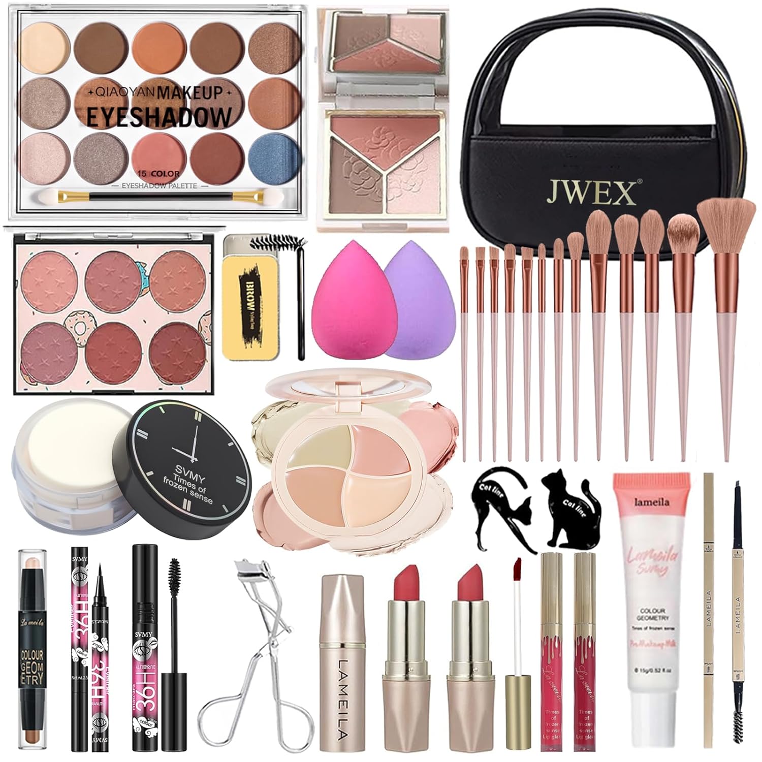 Kit completo de maquillaje de 34 piezas todo en uno para mujeres, i...