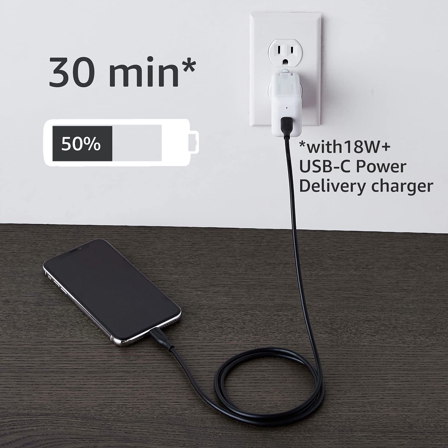 Amazon Basics Cable USB-2.0 tipo C a Lightning (certificado MFi), 3...