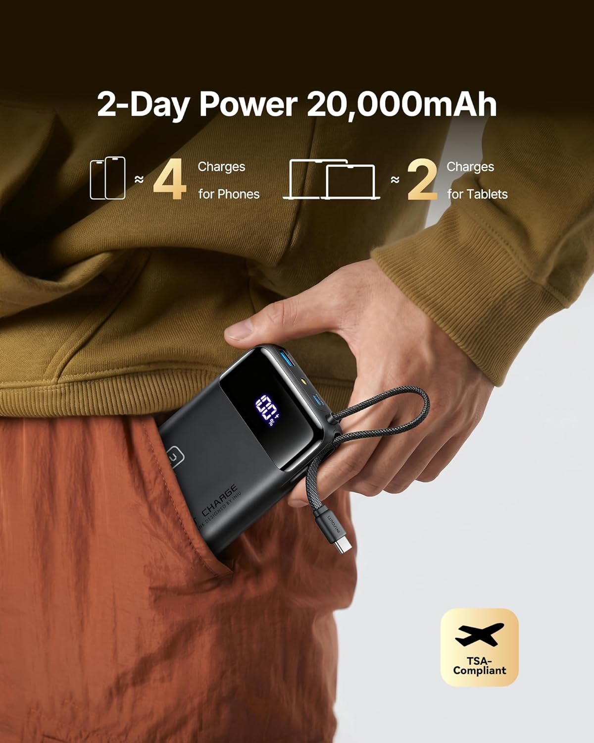 INIU Cargador Portátil de 45W, Banco de Energía más Pequeño de 2000...