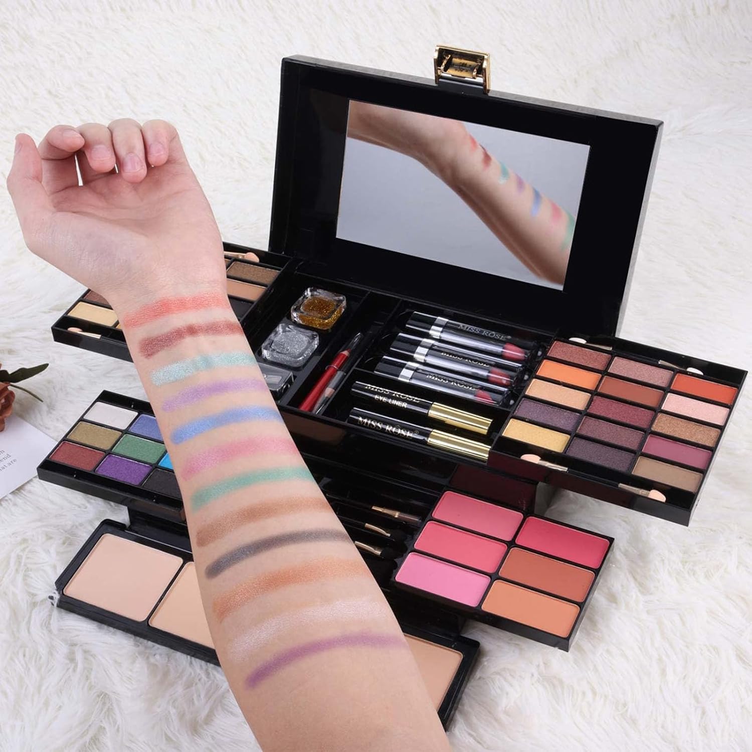 MISS ROSE M - Kit de maquillaje profesional de 58 colores para muje...