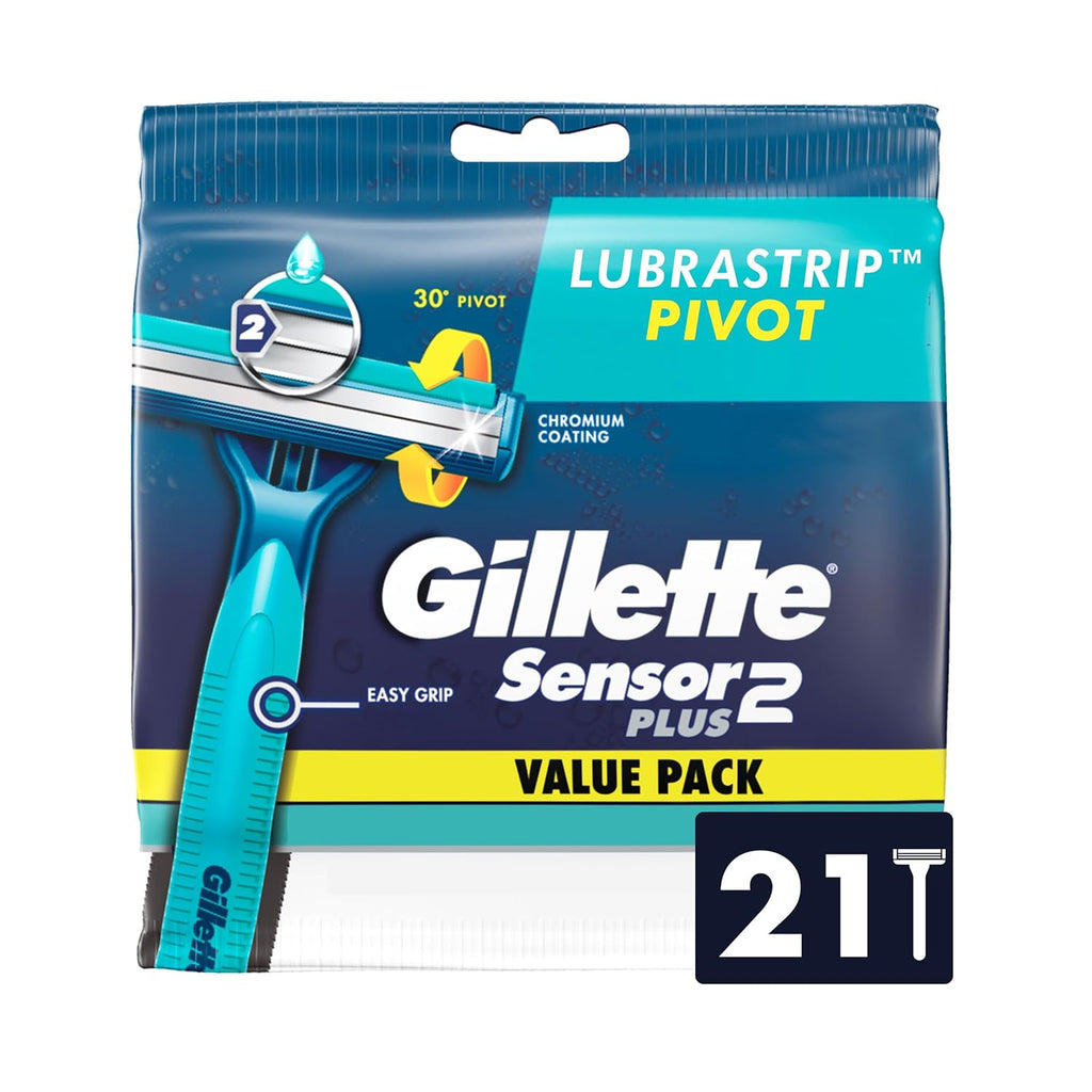 Sensor2 Plus Pivot - Maquinilla de afeitar desechable para hombre,...