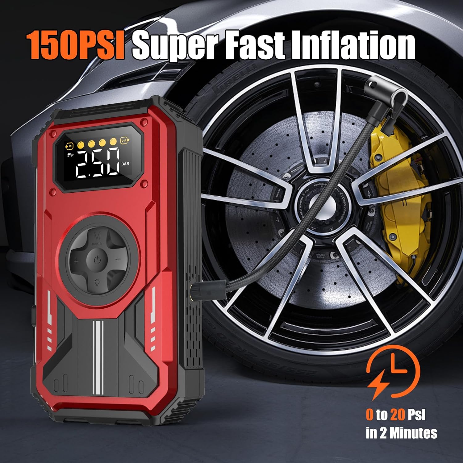 Eigotrav PD-270 6000A Arrancador de salto con compresor de aire, 15...