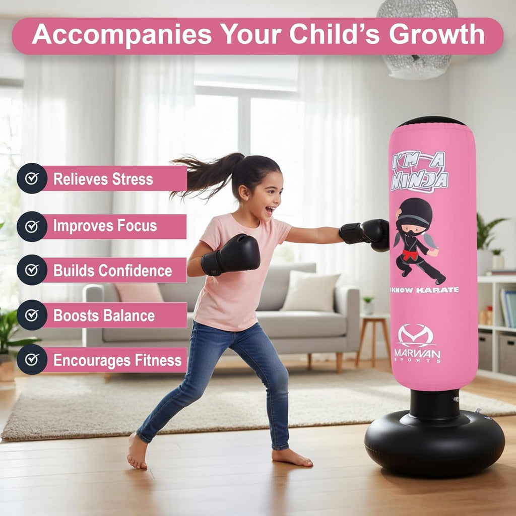 Marwan Sports Ninja - Saco de boxeo para niños, juguete sensorial i...