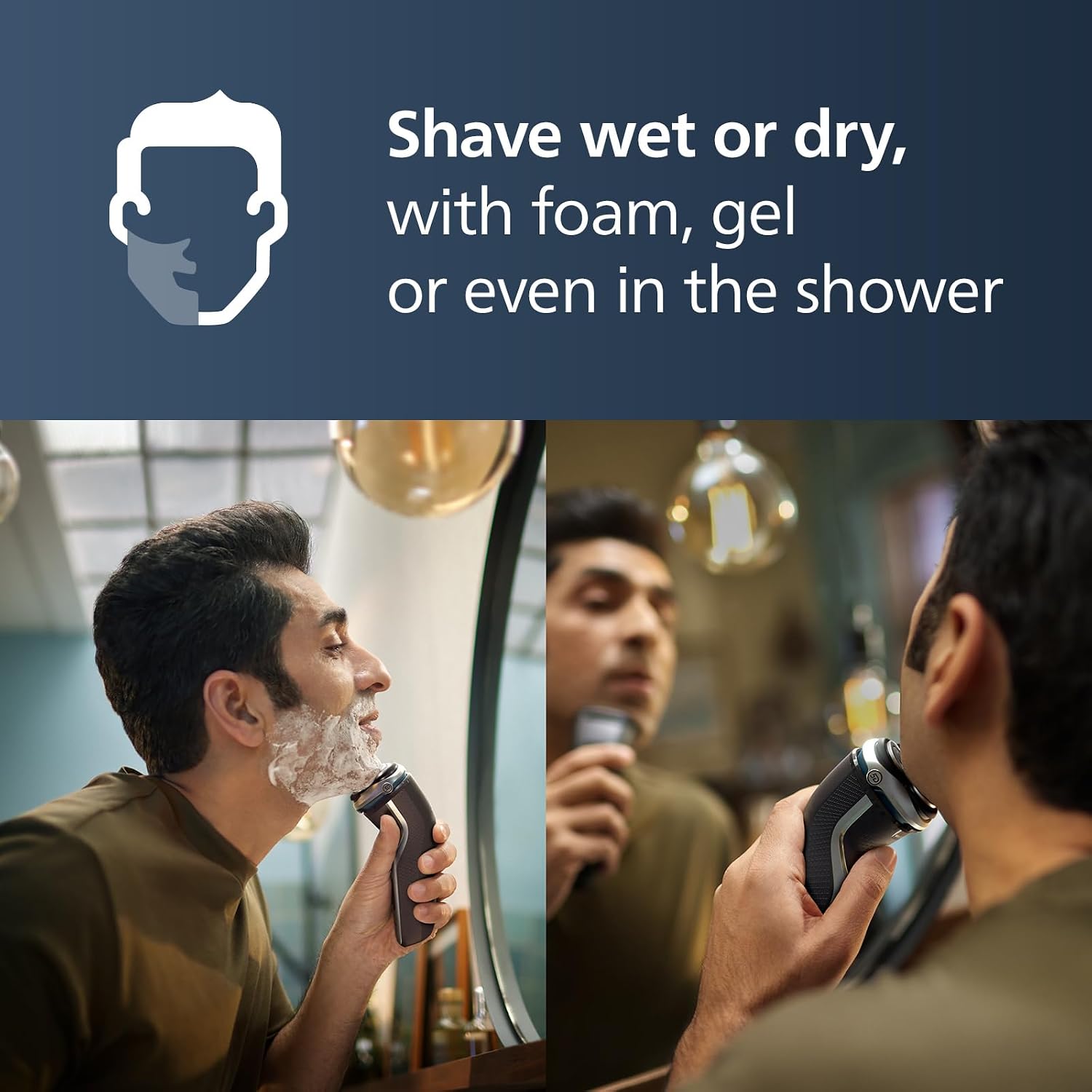 Philips Norelco Shaver 3900, afeitadora recargable en seco y húmedo...