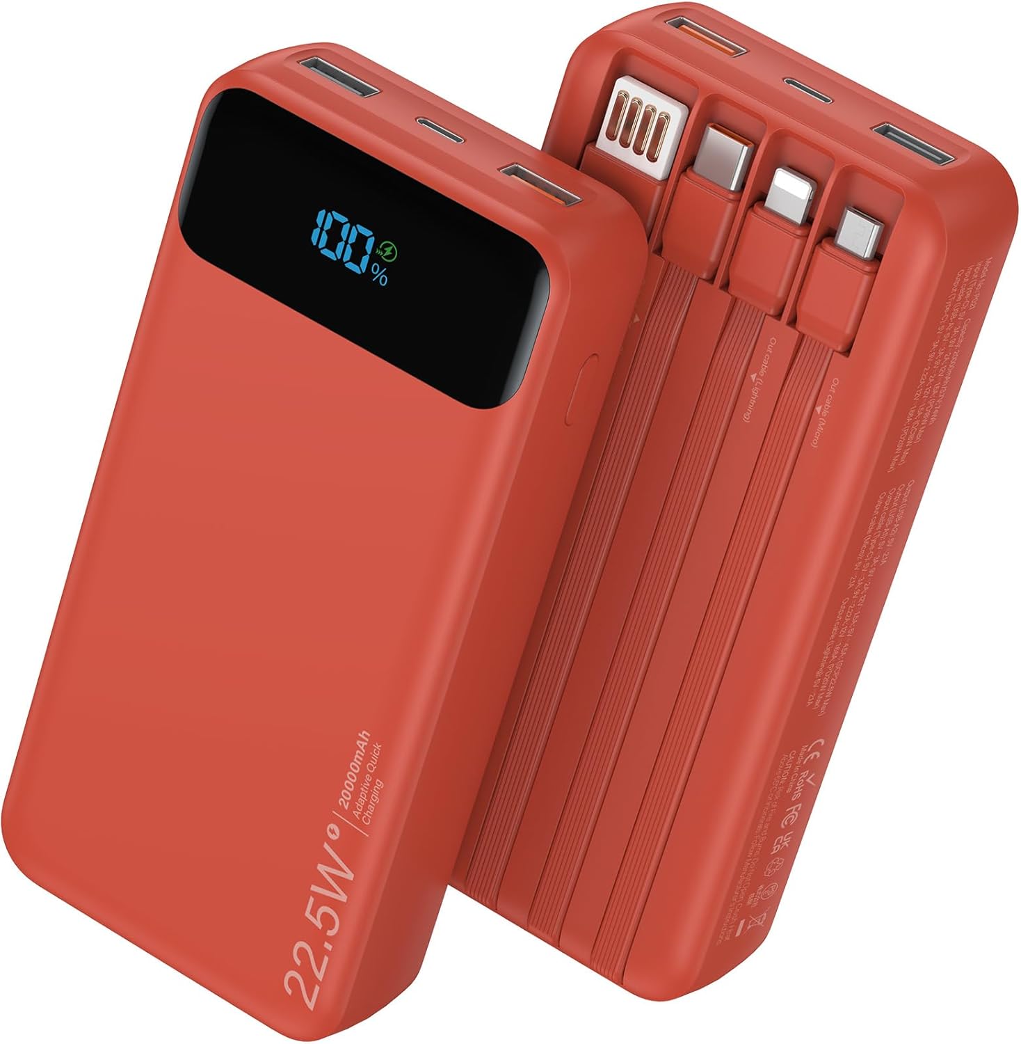 Cargador portátil, 20000 mAh 22.5 W, cargador de energía de carga r...