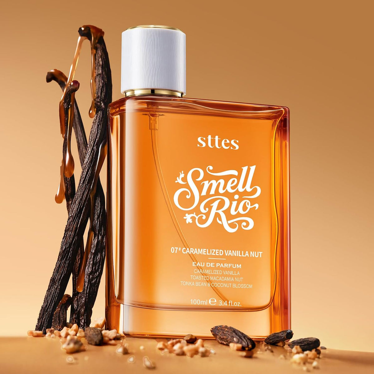 Sttes Smell Rio 07 - Perfume de vainilla caramelizada para mujer |...