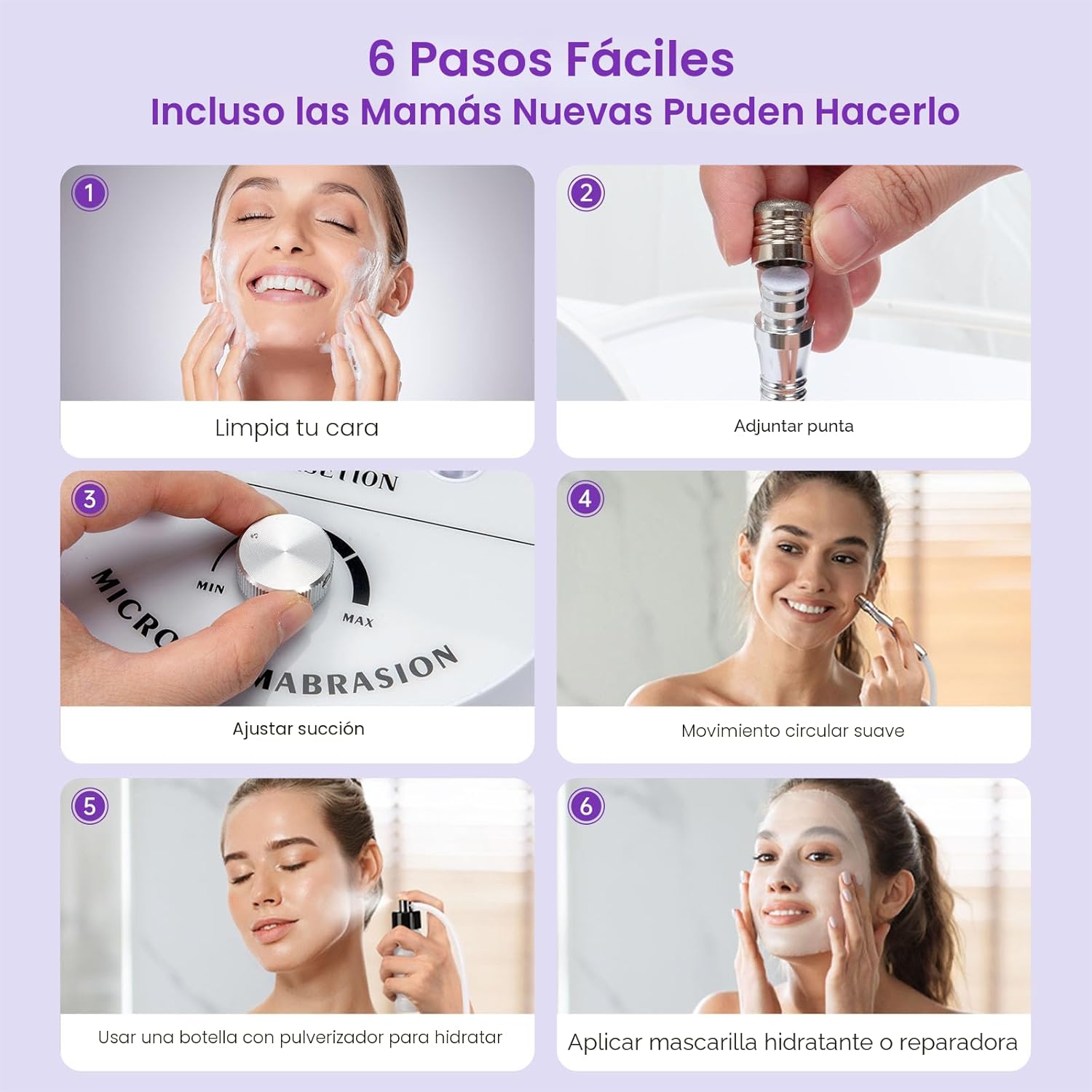 UNOISETION Máquina de microdermoabrasión con diamante profesional,...