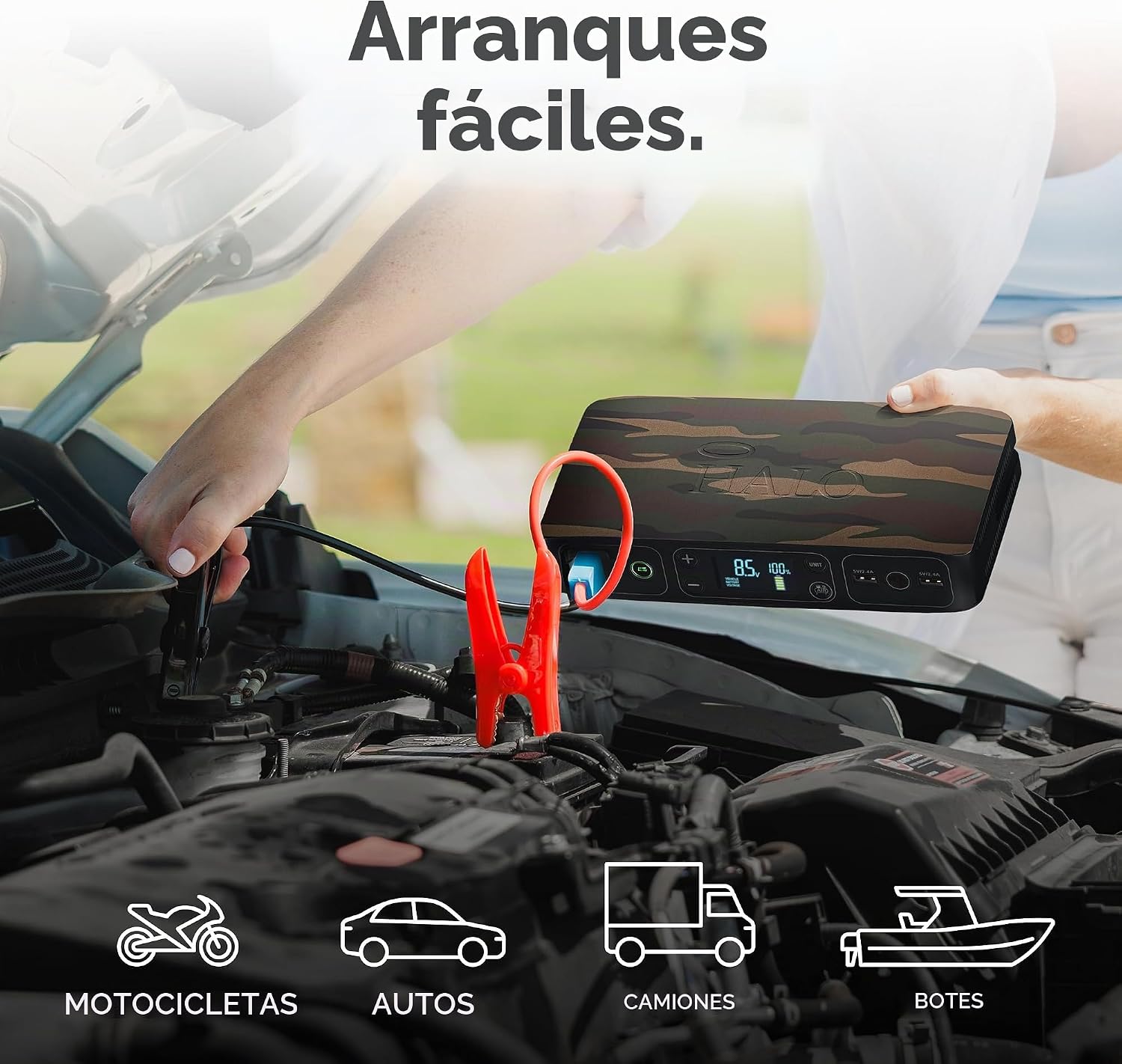 HALO Bolt Air 58830 Cargador de batería portátil para automóvil | C...