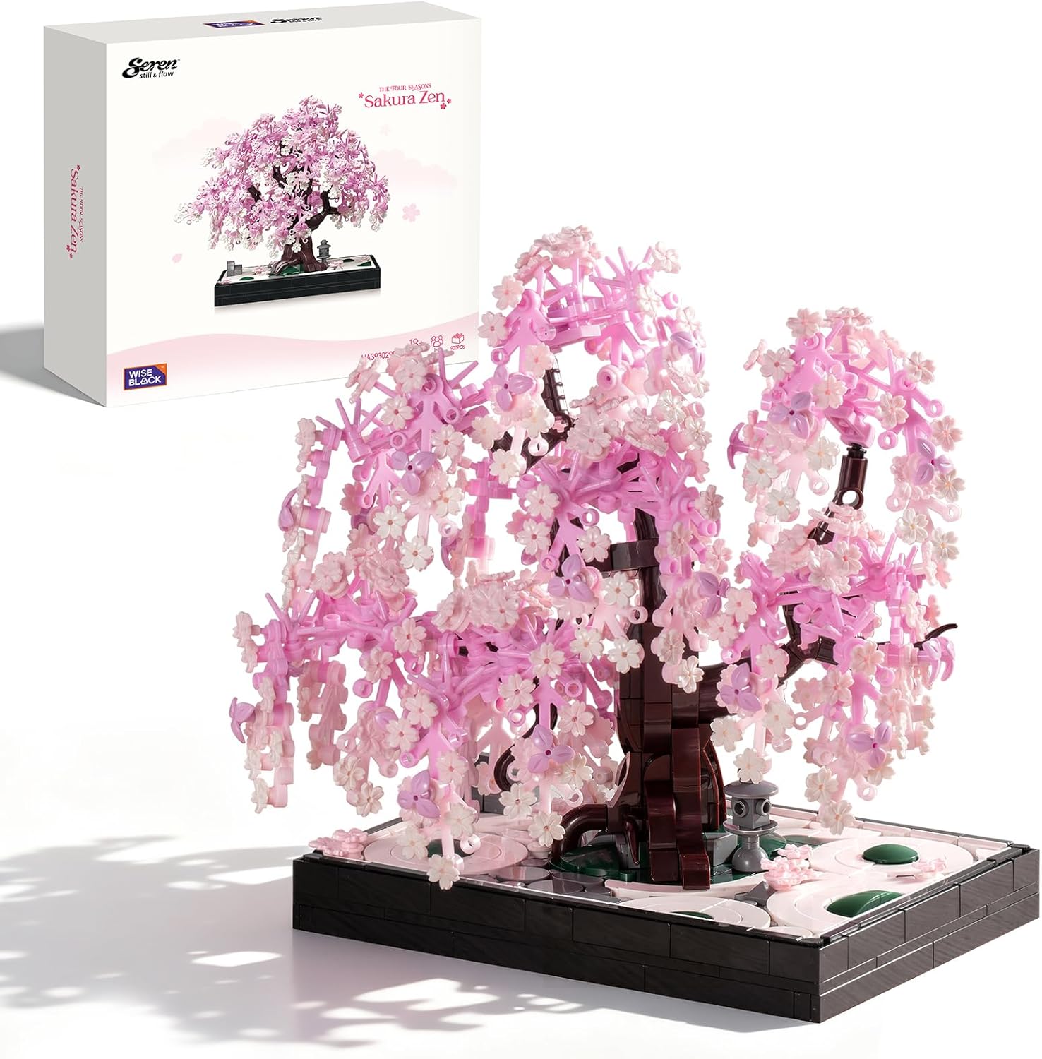 Wise Block - Juego de bloques de construcción de árbol de cerezo pa...