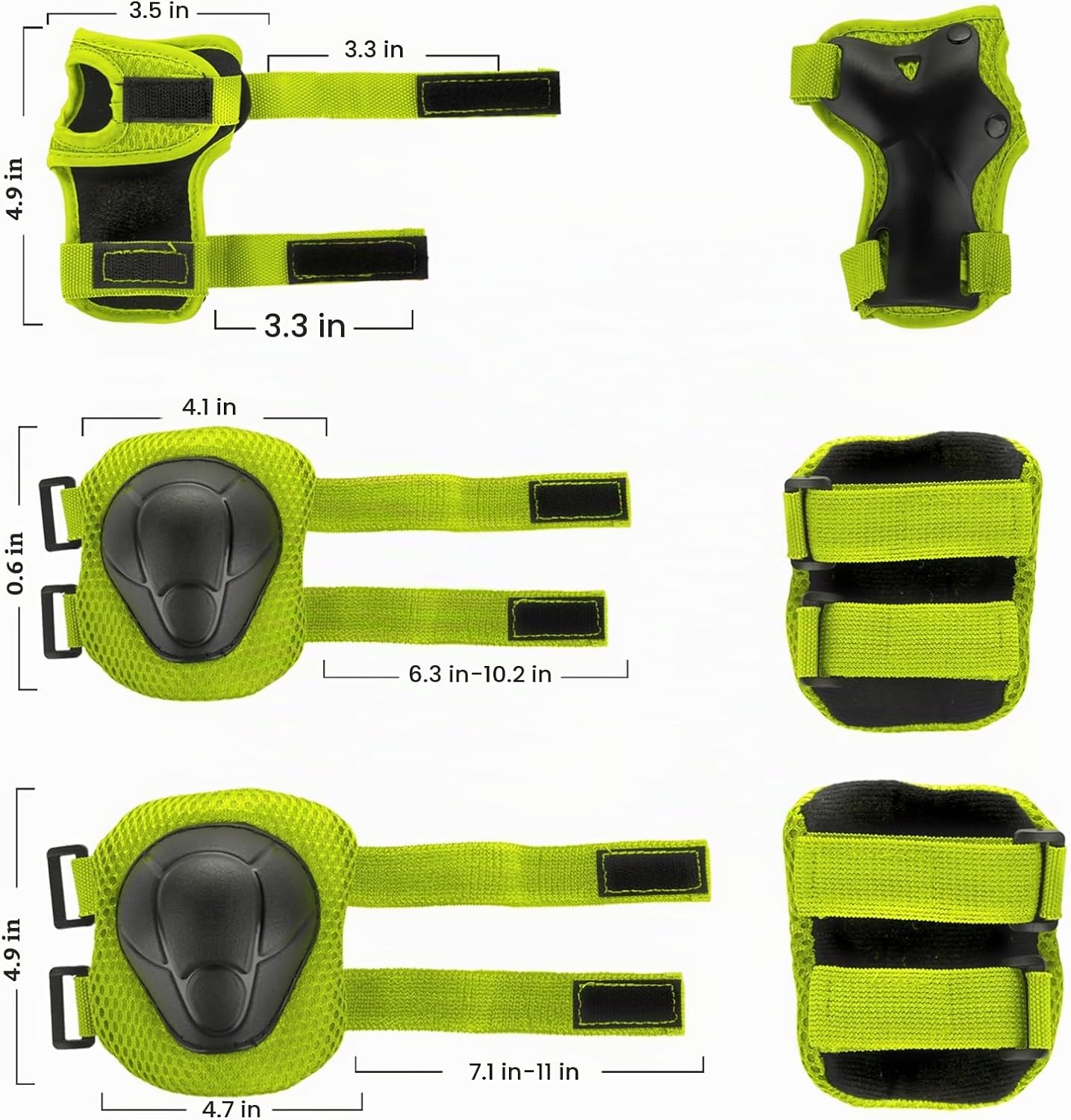 WayEee Juego de casco de bicicleta para niños, rodilleras, equipo d...