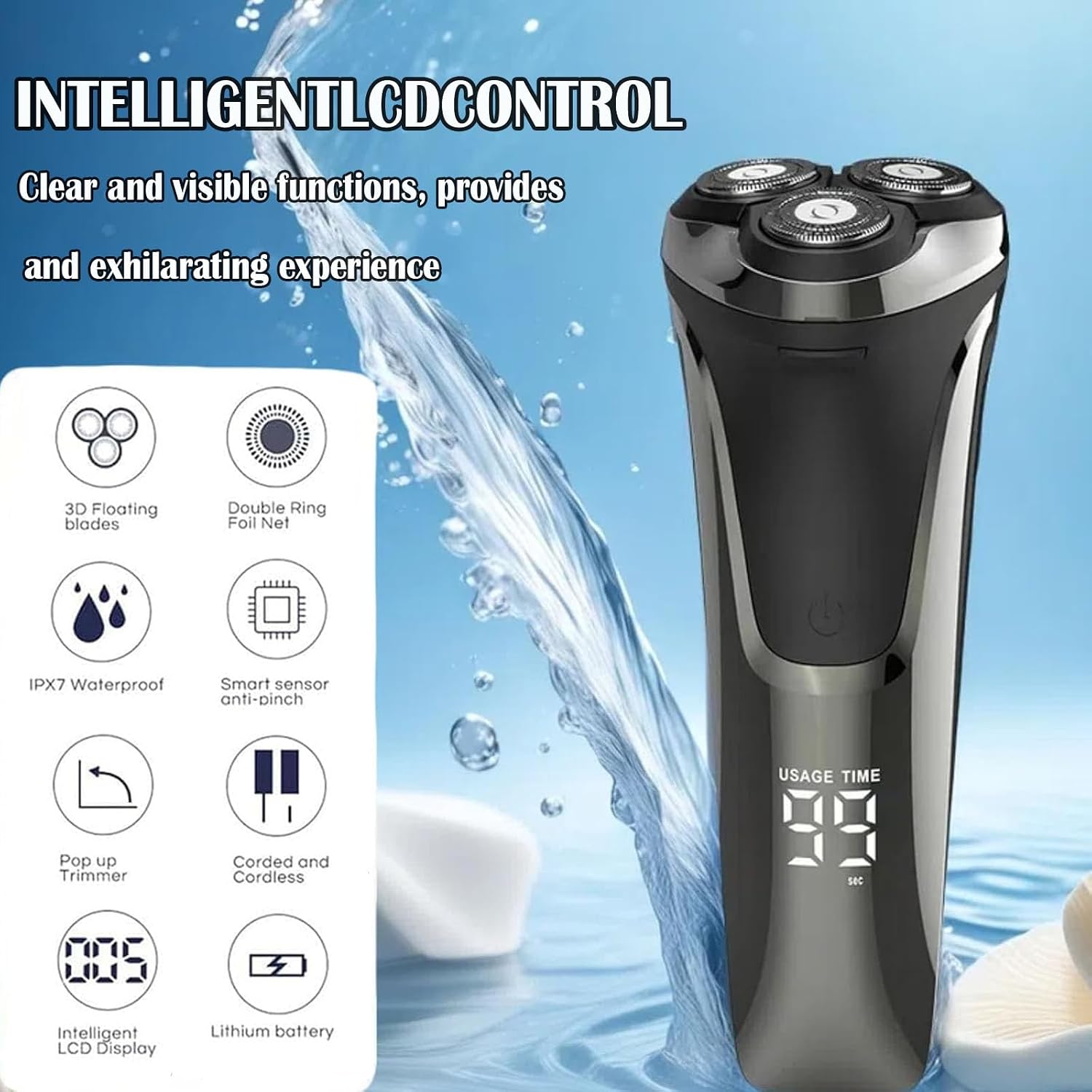 Snapbuy - Maquinilla de afeitar eléctrica para hombres, afeitadora...