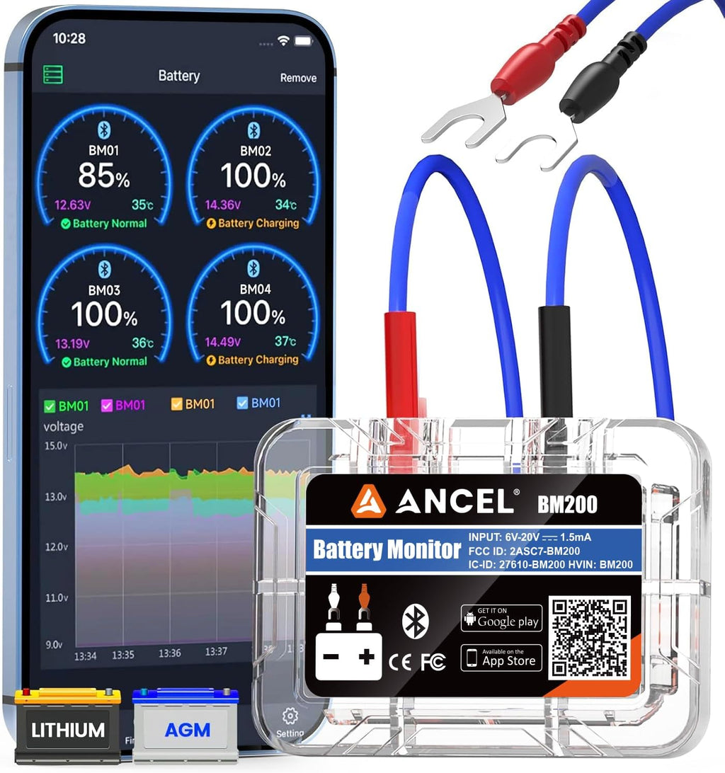 ANCEL BM200 Blue-US Monitor de batería 12V Bluetooth automotriz | P...