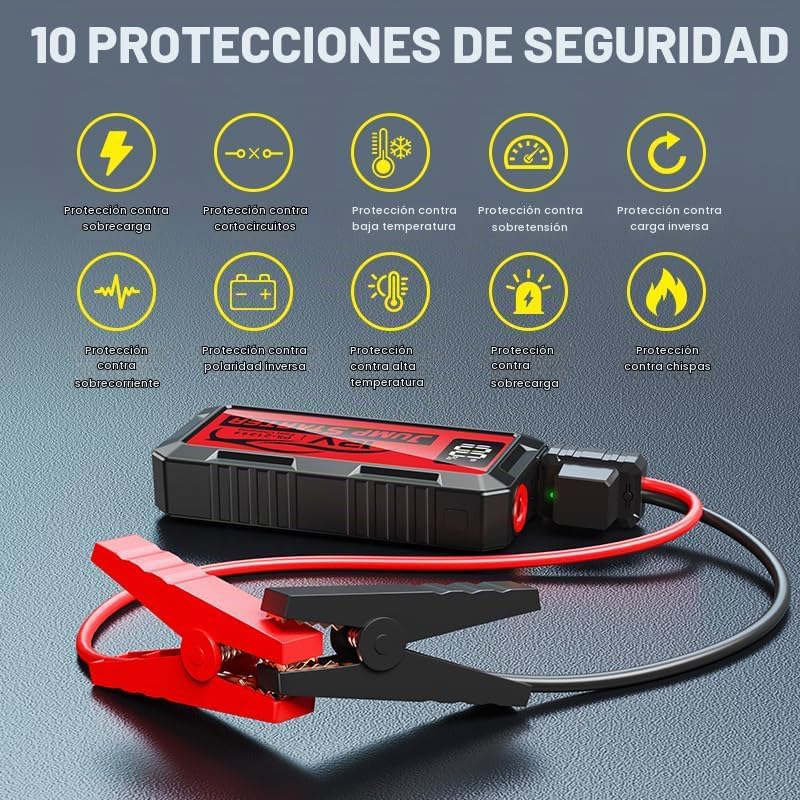 Arrancador de coche de 8000 A, batería de arranque de 12 V (todo ga...