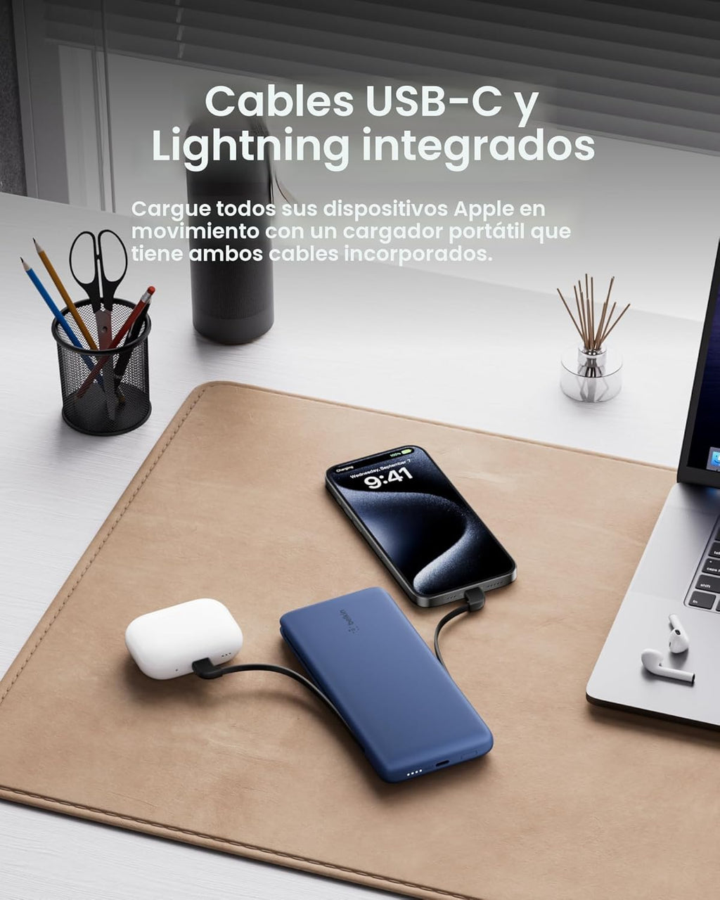 Belkin Cargador portátil para iPhone\/Android (10,000 mAh), batería...