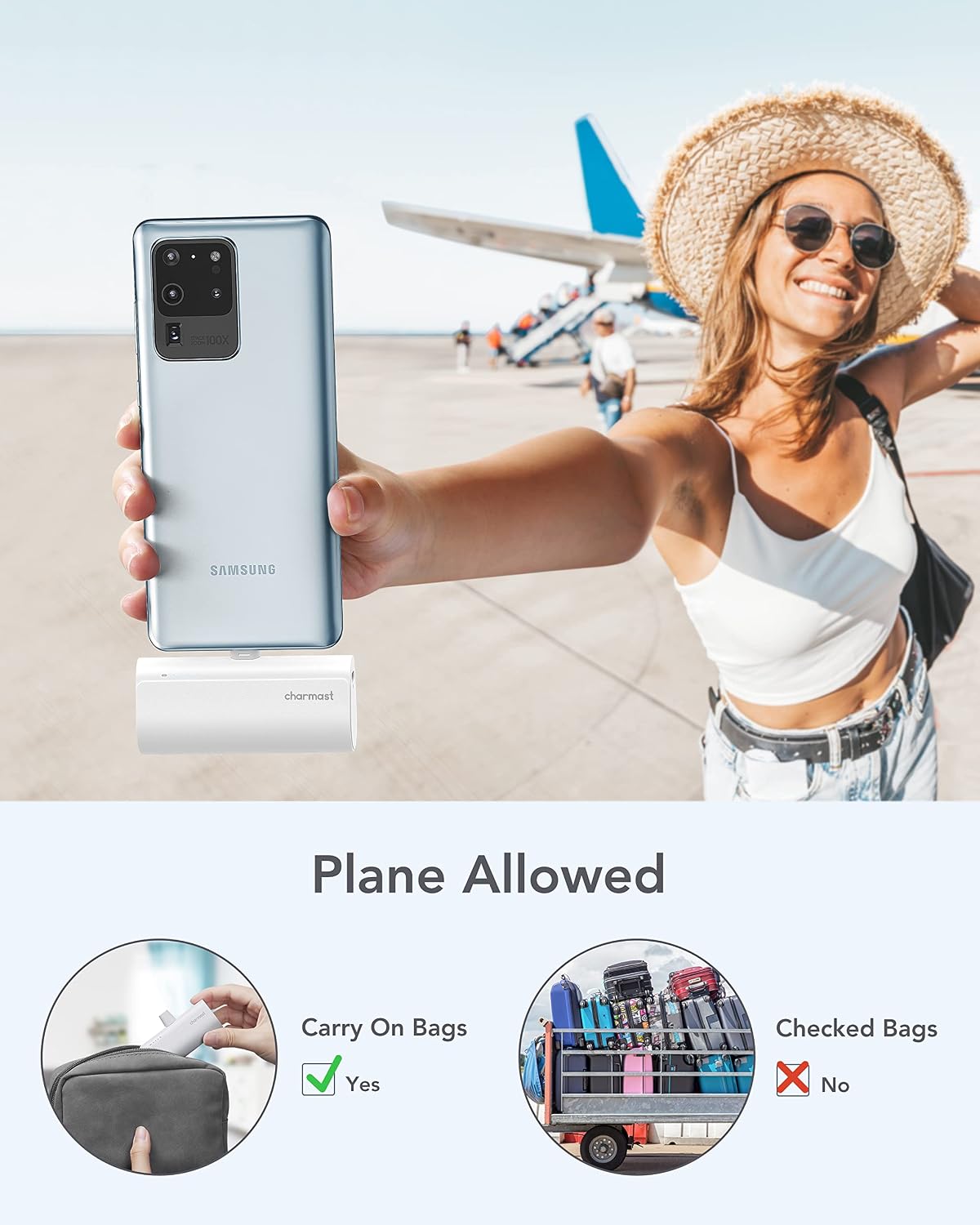 Cargador portátil charmast USB C para iPhone 17\/16\/15, paquete de...