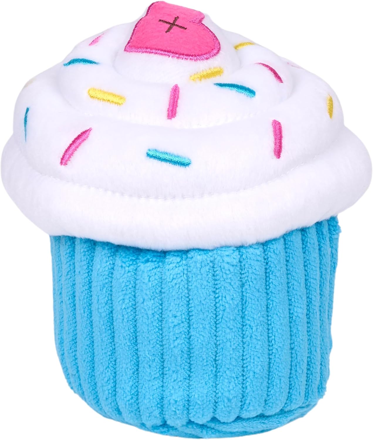 ZippyPaws Cupcake de cumpleaños - Juguetes chirriantes para mantene...
