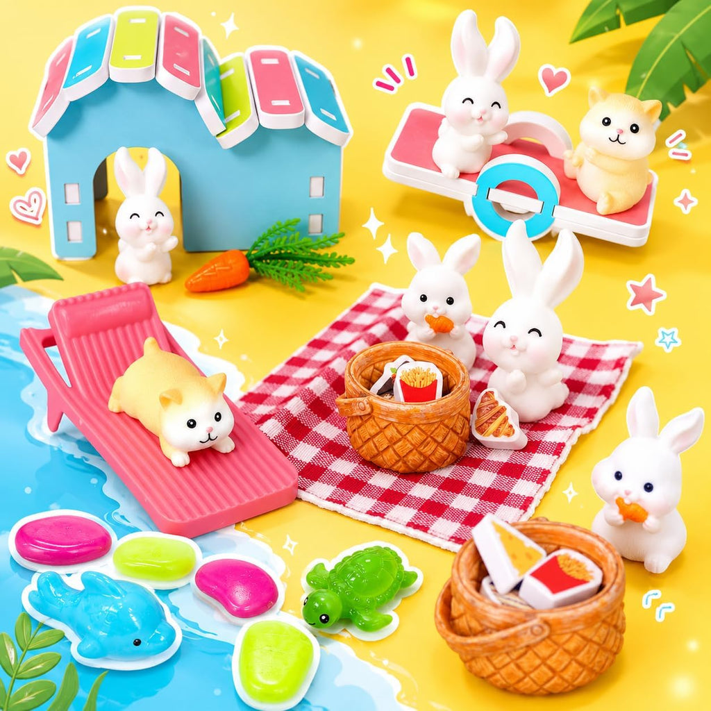 Carolart Cubo sensorial para mascotas, hábitat de hámster y conejo,...