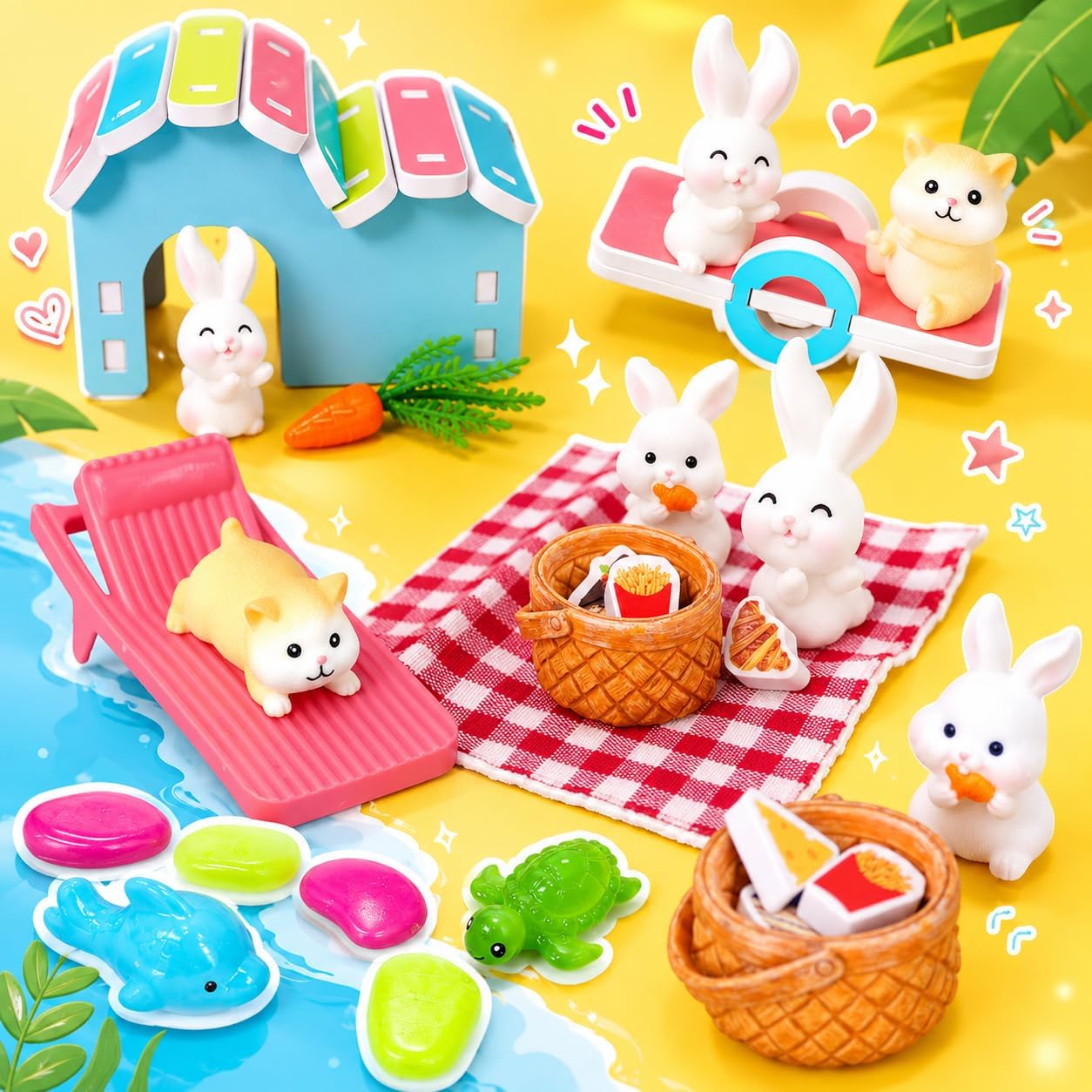 Carolart Cubo sensorial para mascotas, hábitat de hámster y conejo,...