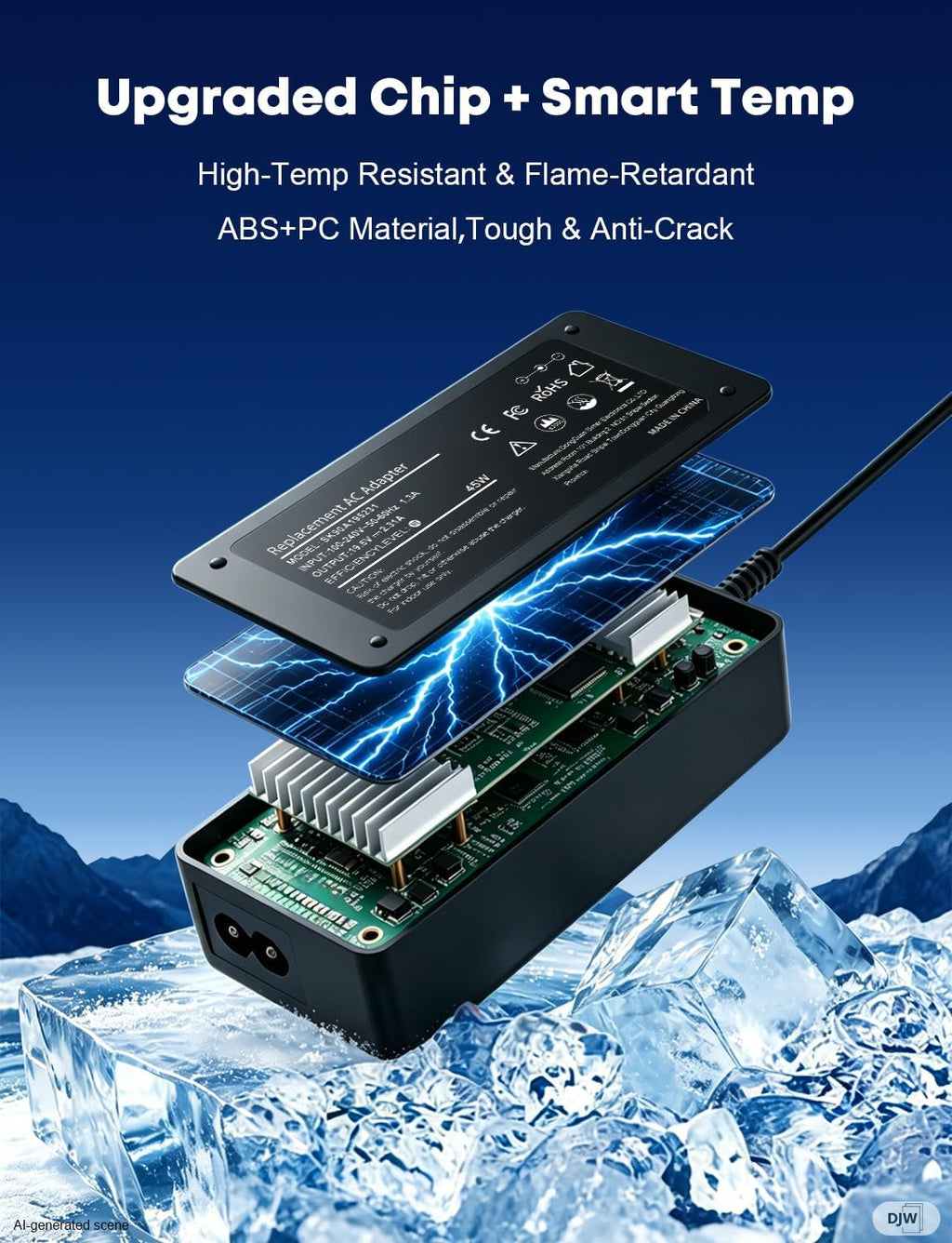 Cargador para portátil HP Stream 14 13 11, Pavilion x360 15, EliteB...
